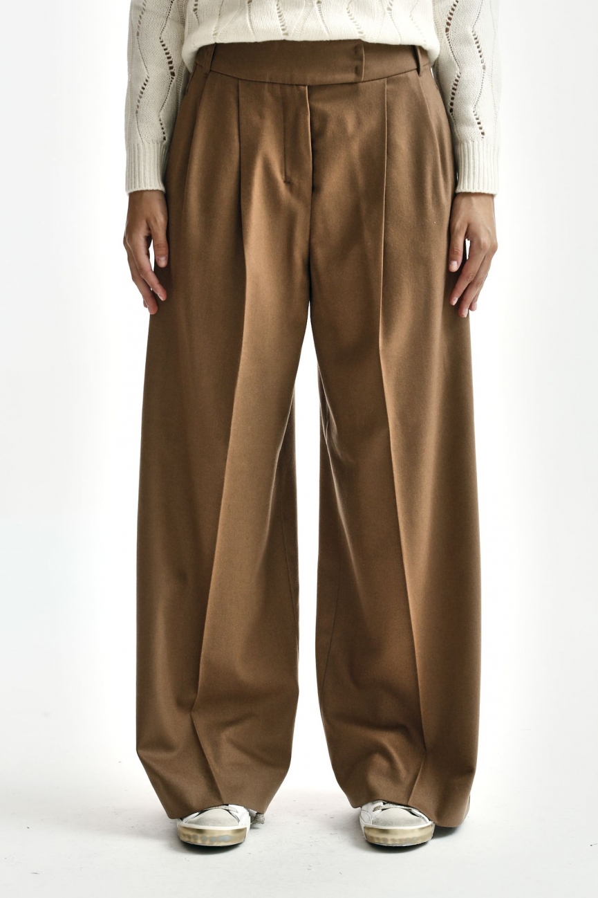 Pantalone in lana CARMEN cammello