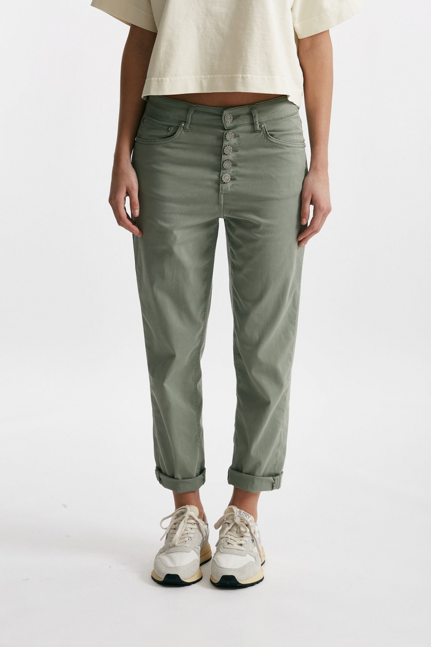 Pantalone loose fit KOONS verde slavato