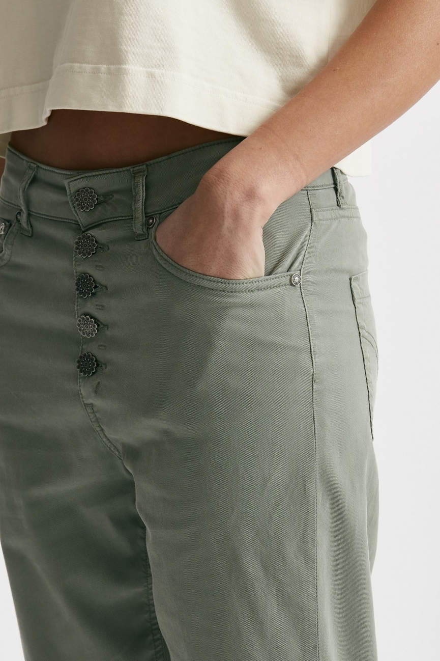 Pantalone loose fit KOONS verde slavato