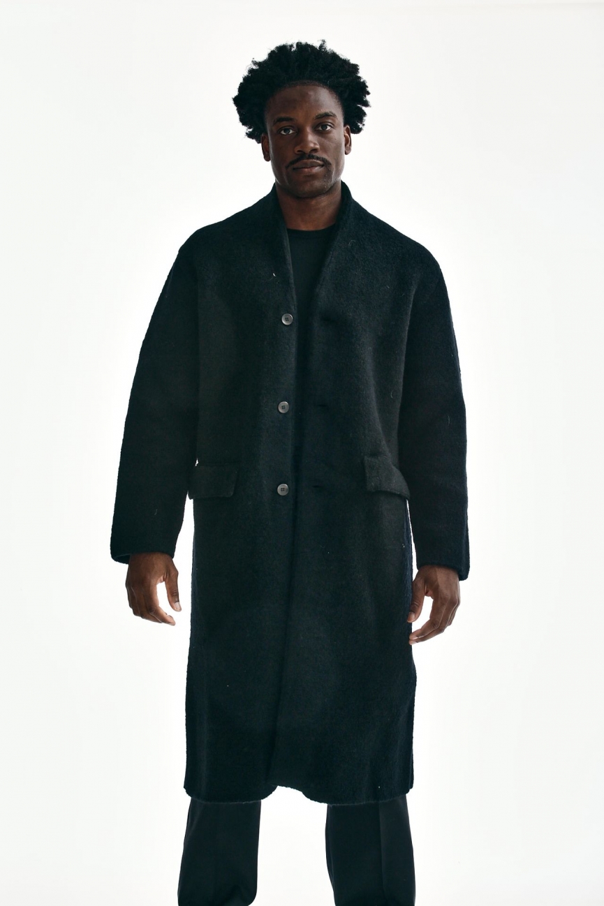 Cappotto lana/cashmere nero