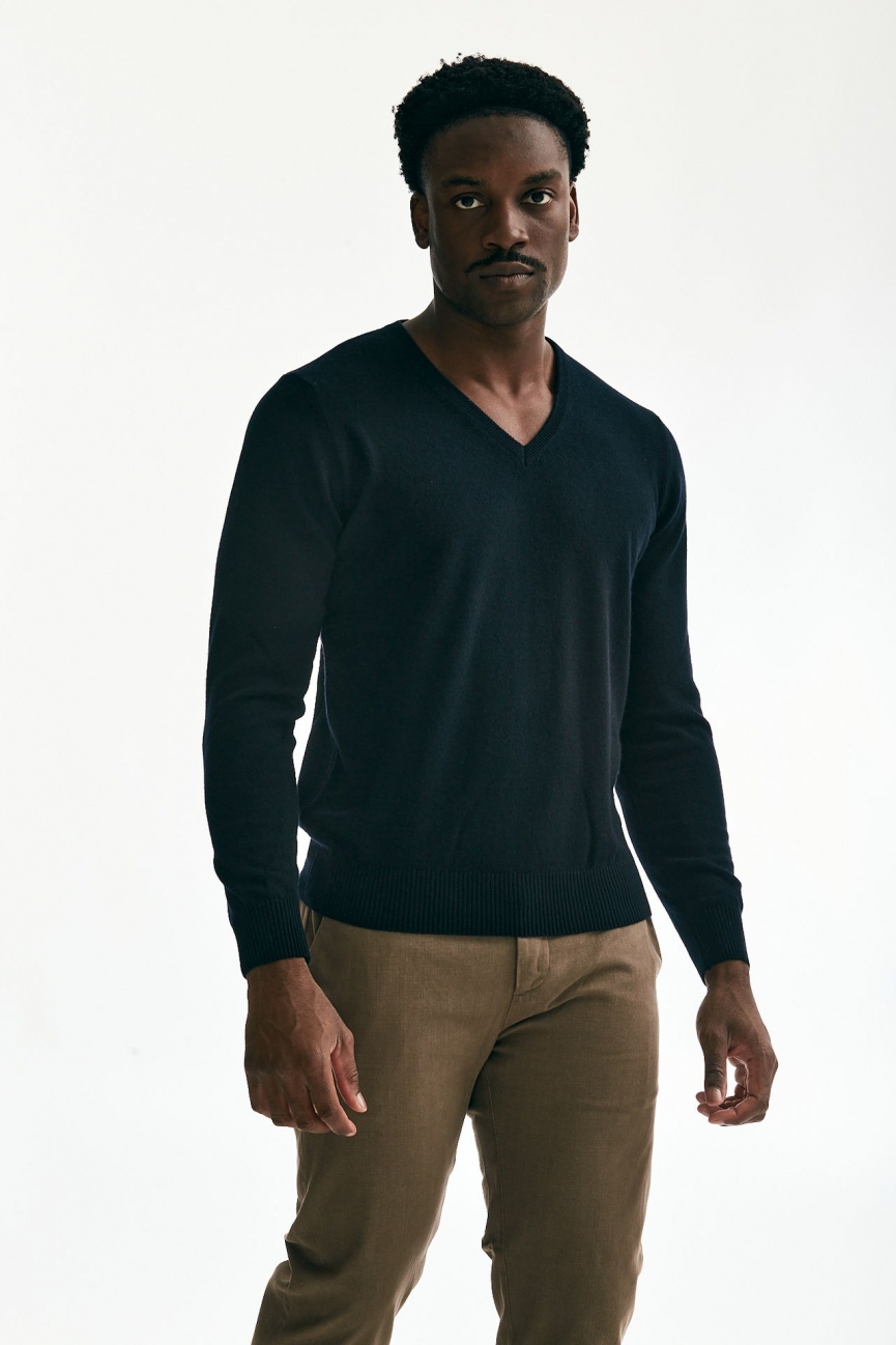 Maglia in cashmere blu