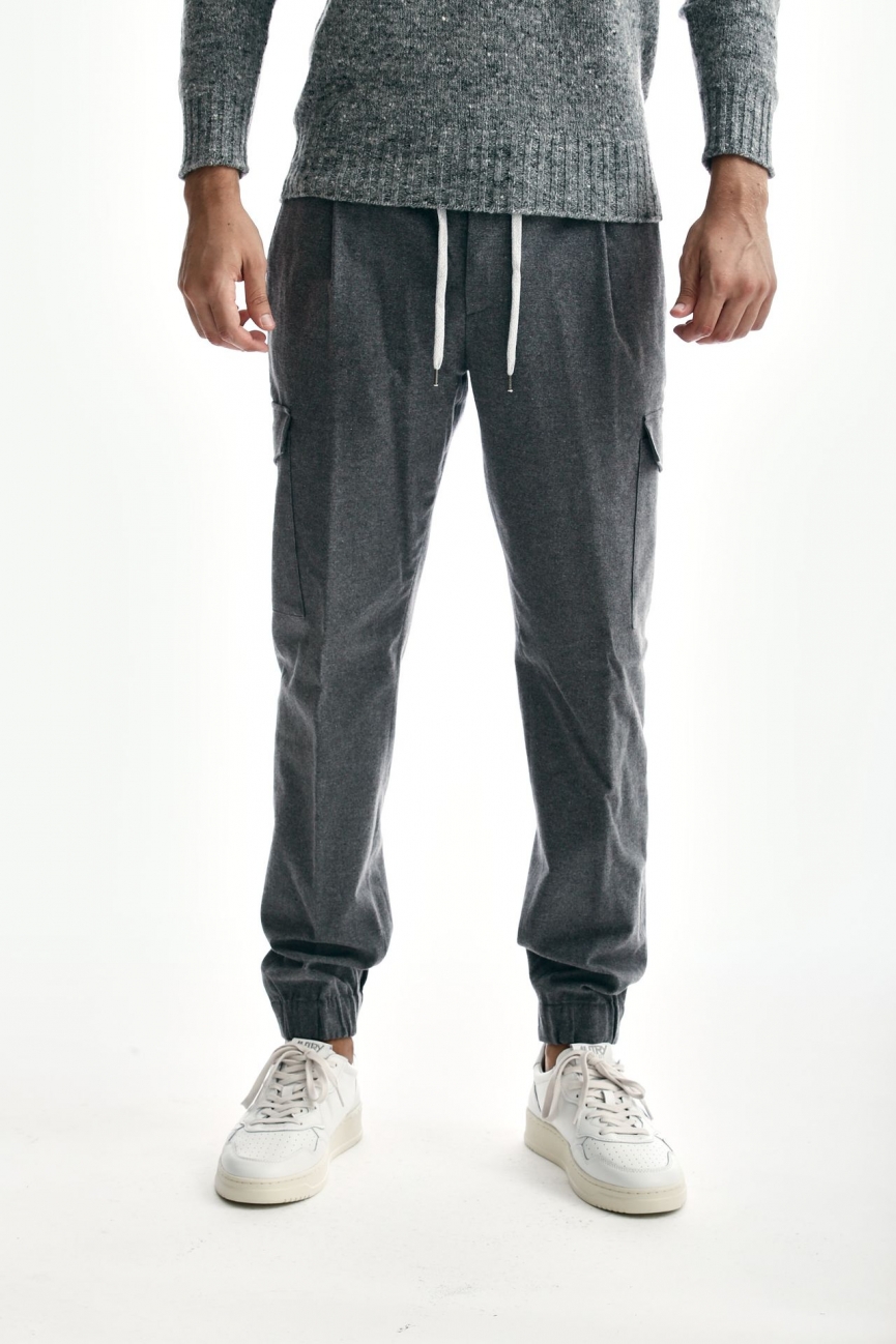 Pantalone SOFT FIT in cotone grigio