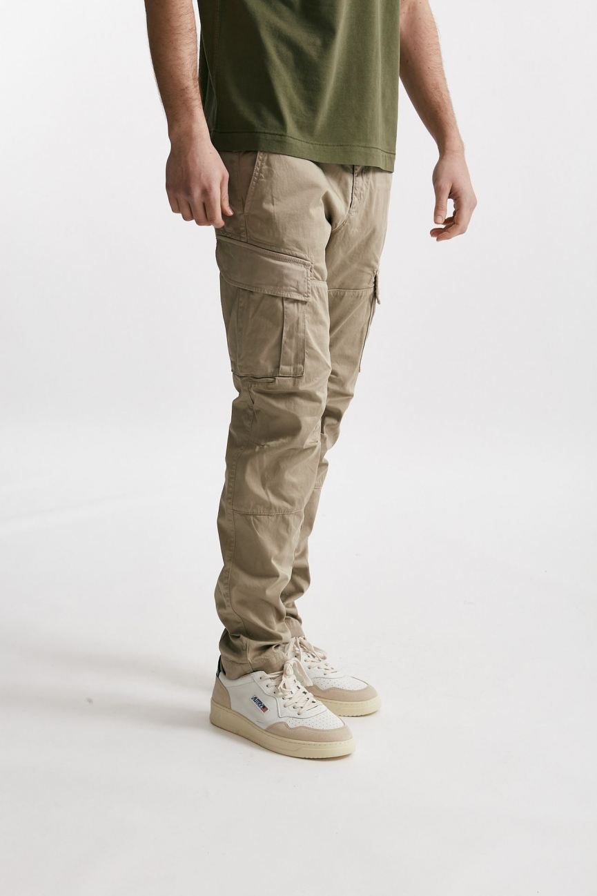 Pantalone cargo STRETCH SATEEN UTILITY CARGO beige