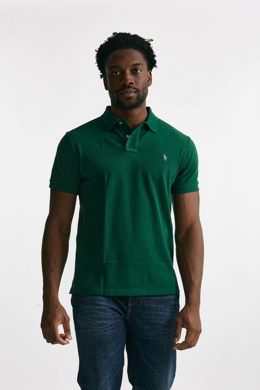 Polo in cotone piquet verde