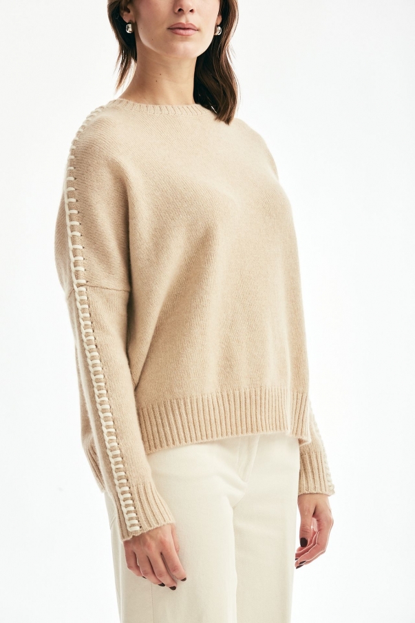 Maglia a scatolina AMEA beige