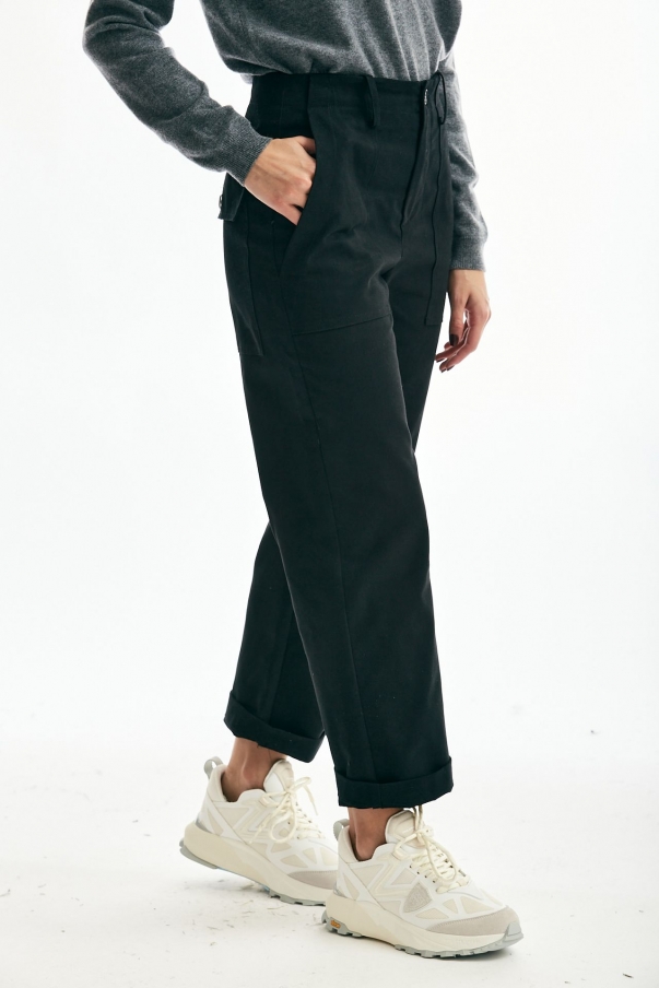 Pantalone in cotone nero