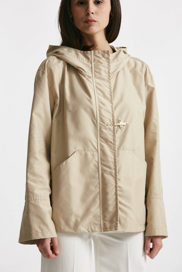 Parka corto beige sfoderato