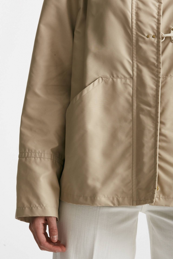 Parka corto beige sfoderato