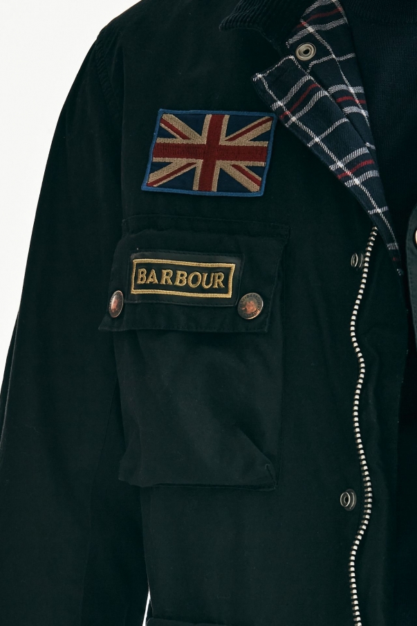 Field jacket BARBOUR INTERNATIONAL in cotone cerato nero