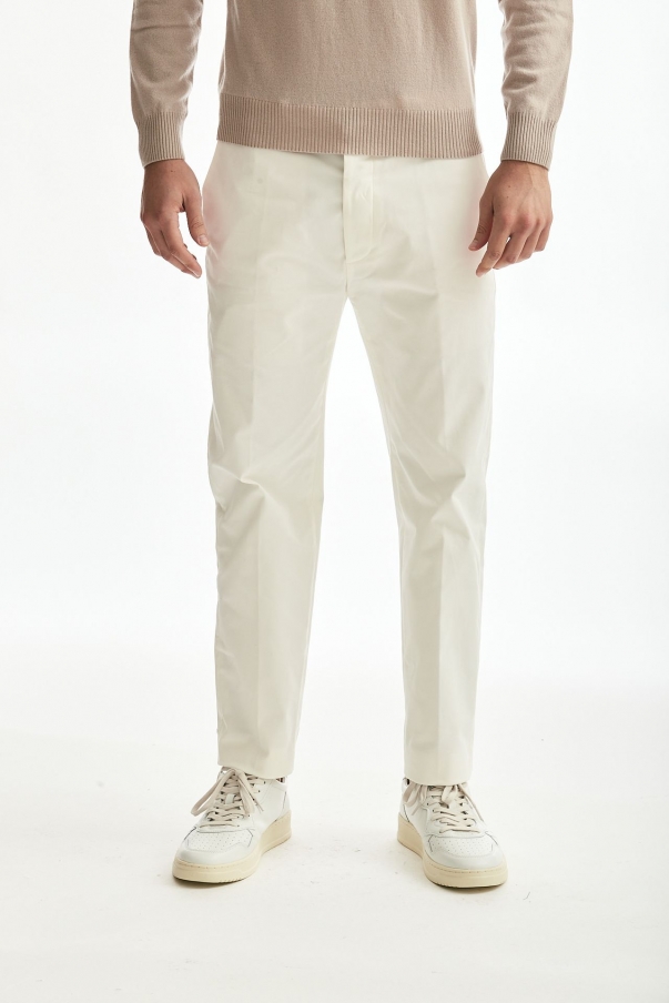 Pantalone NIKOLAS in cotone stretch bianco