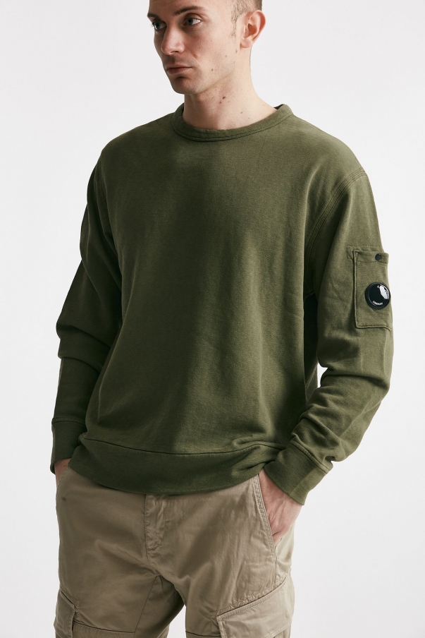 Felpa Malfilè Fleece Crewneck Sweatshirt verde