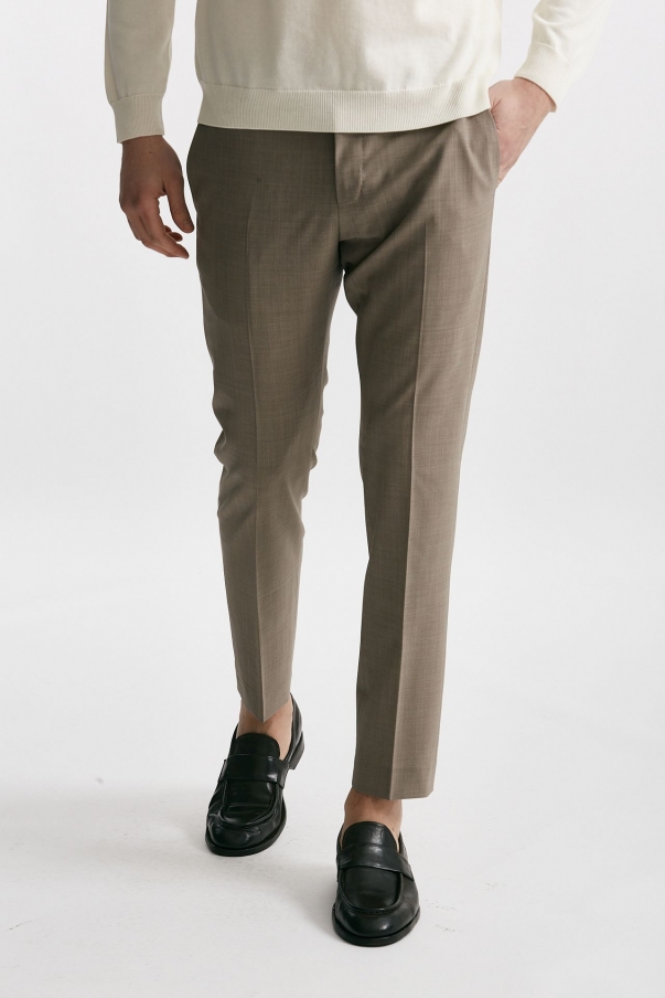 Pantalone in lana stretch EDGE- DIECI beige