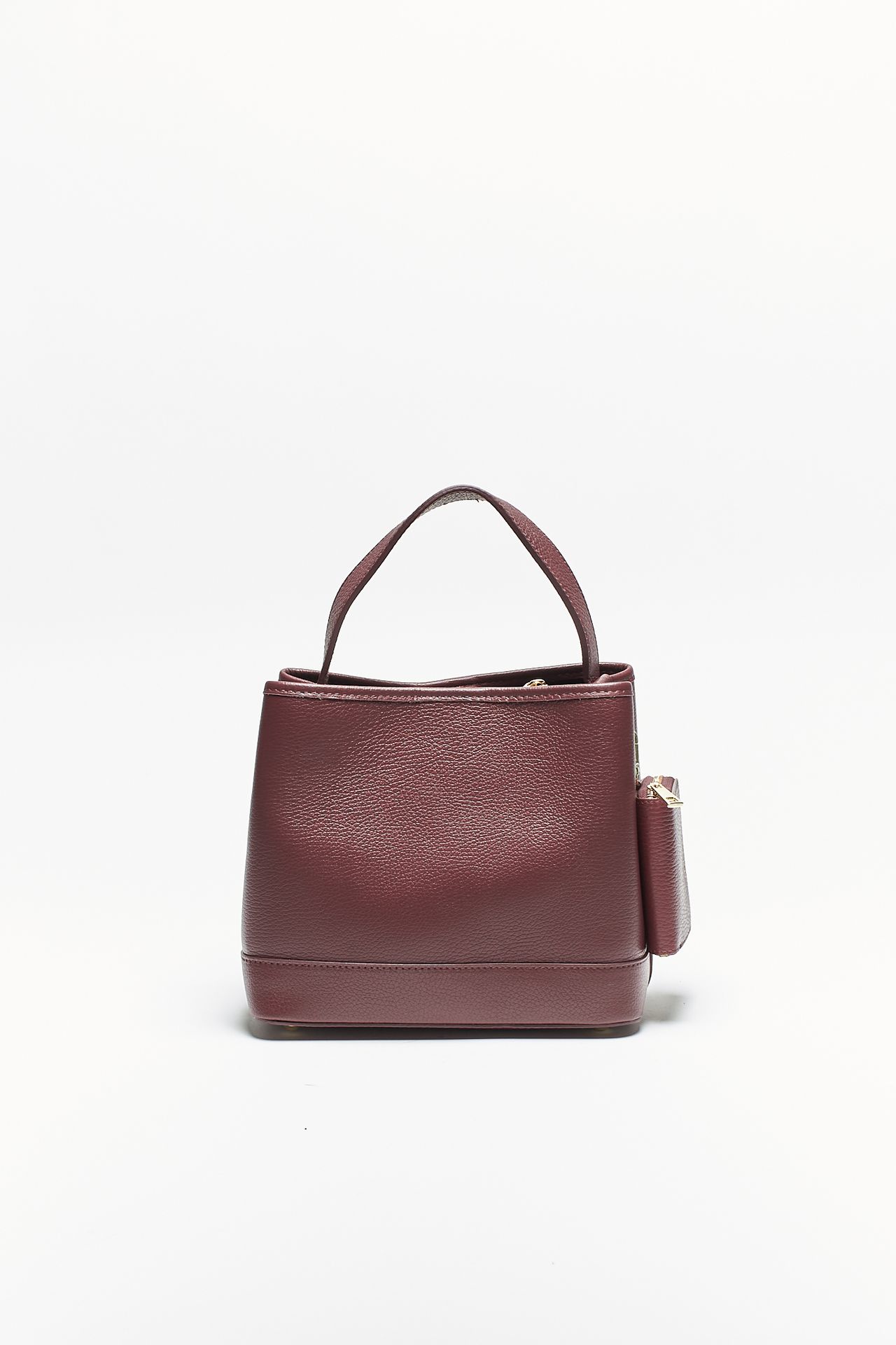 Borsa secchiello FILIPPA in pelle bordeaux