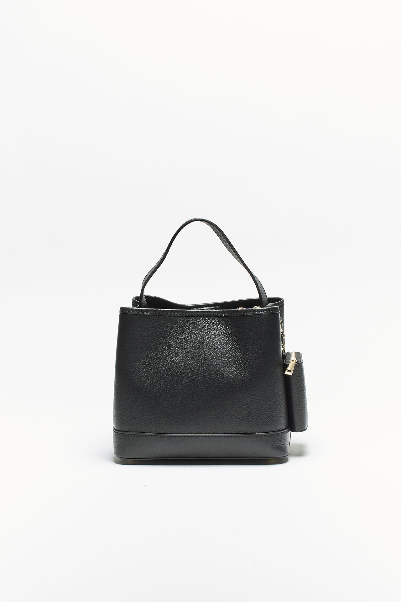 Borsa secchiello FILIPPA in pelle nero