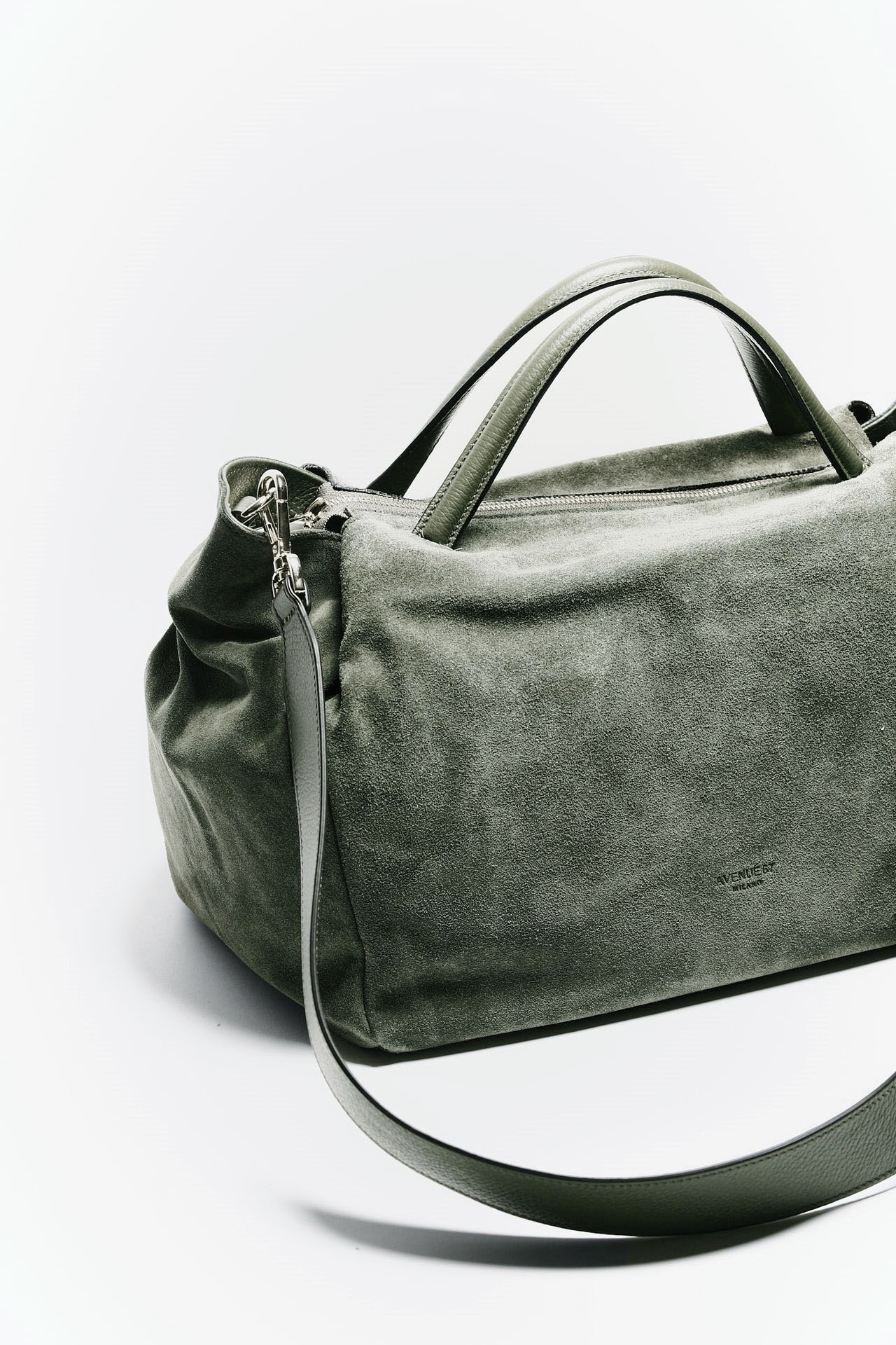 Borsa morbida ROXANNE in pelle verde