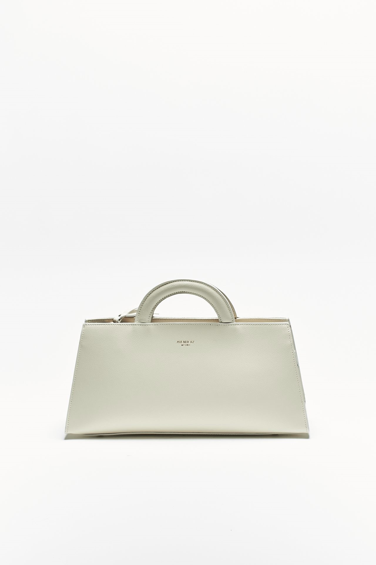 Borsa baguette RANIA in pelle bianco