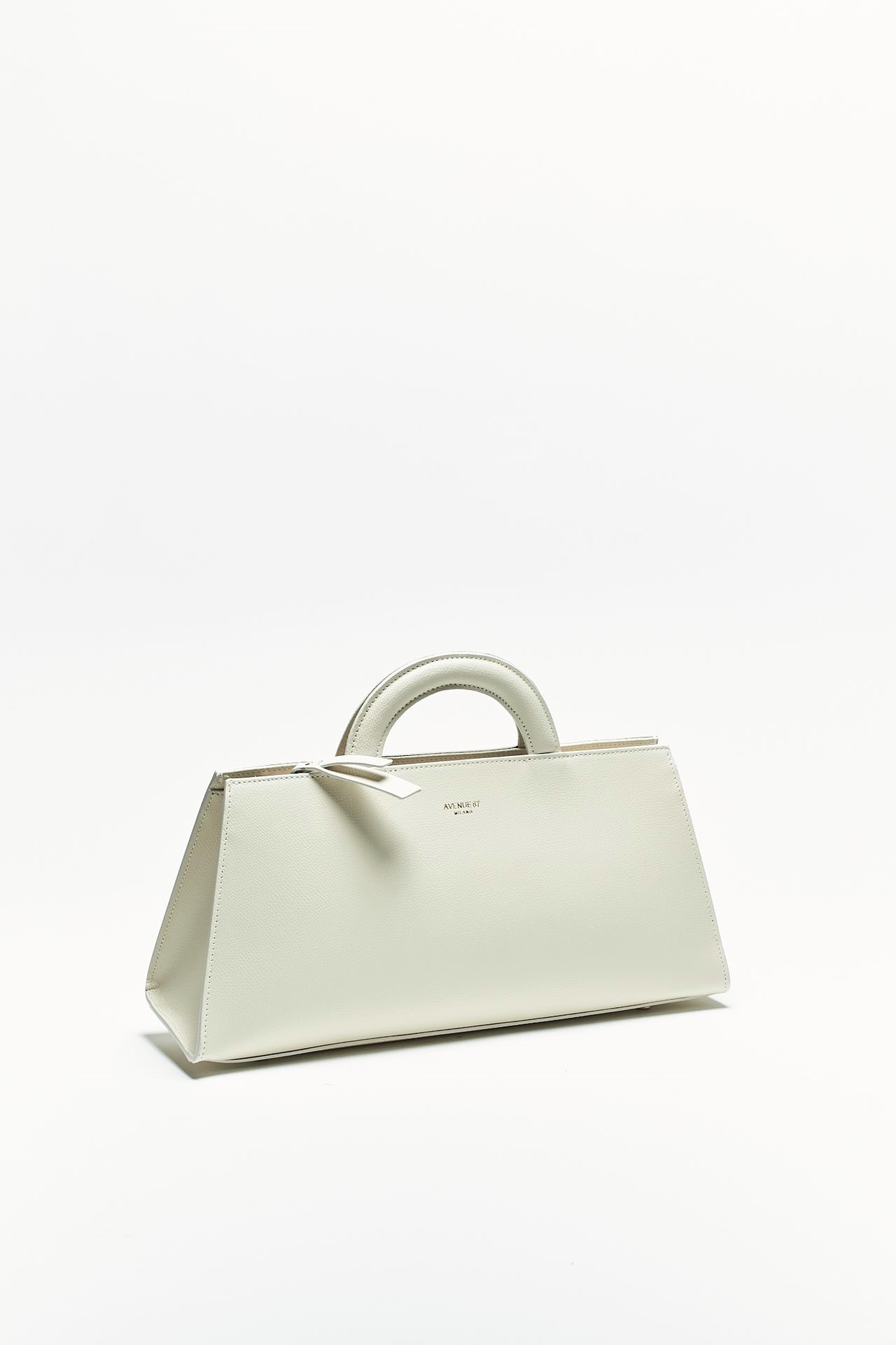 Borsa baguette RANIA in pelle bianco