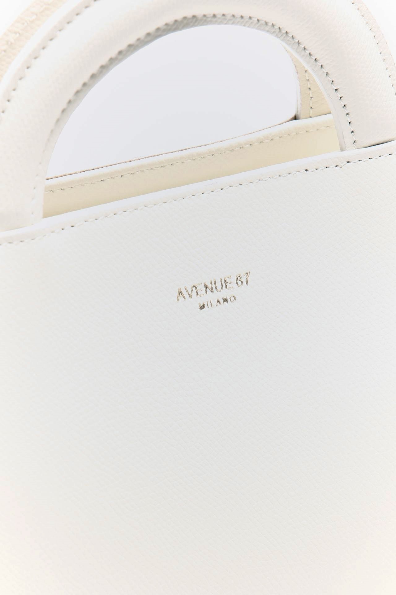 Borsa baguette RANIA in pelle bianco