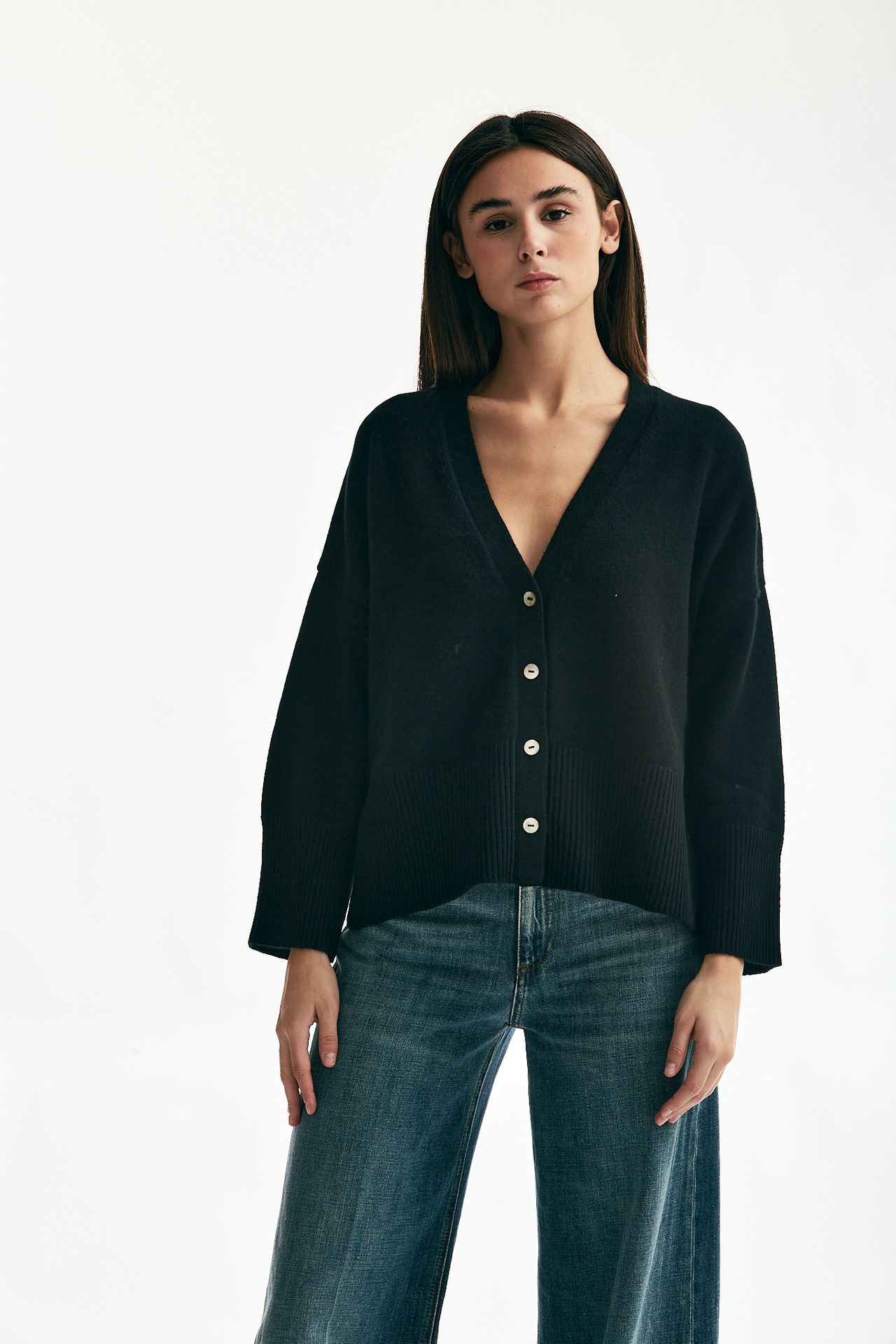 Cardigan in cachemire nero