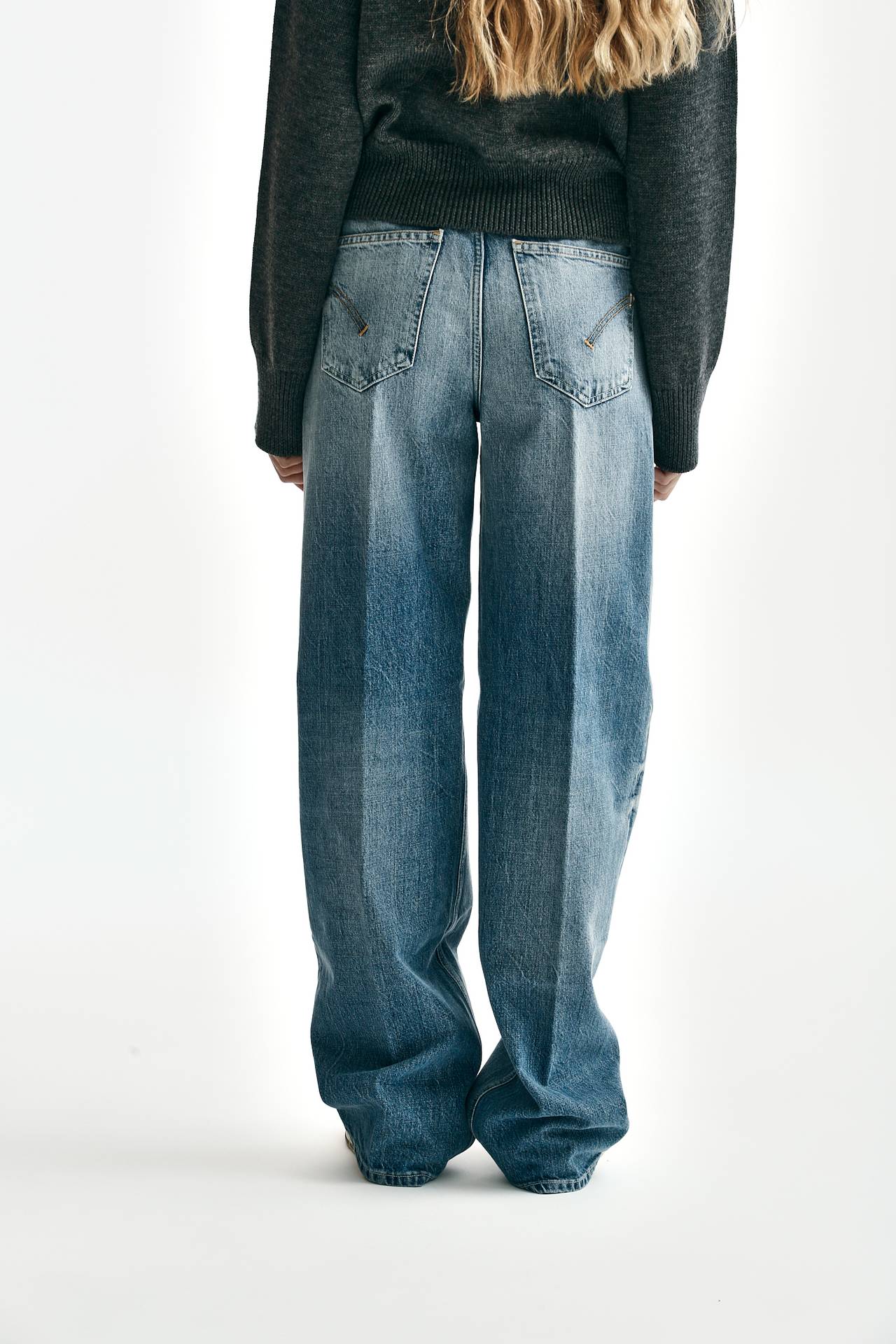 Jeans wide leg FRANCINE lavaggio medio