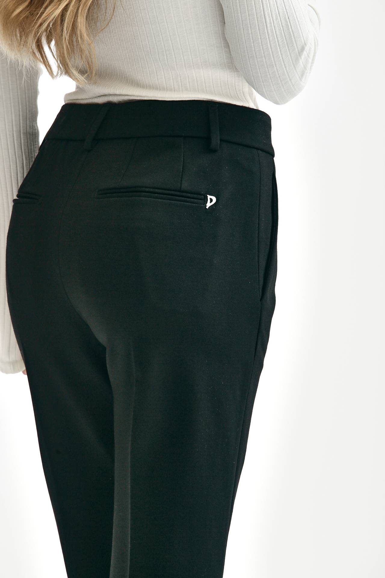 Pantalone loose fit NIMA ZIP nero