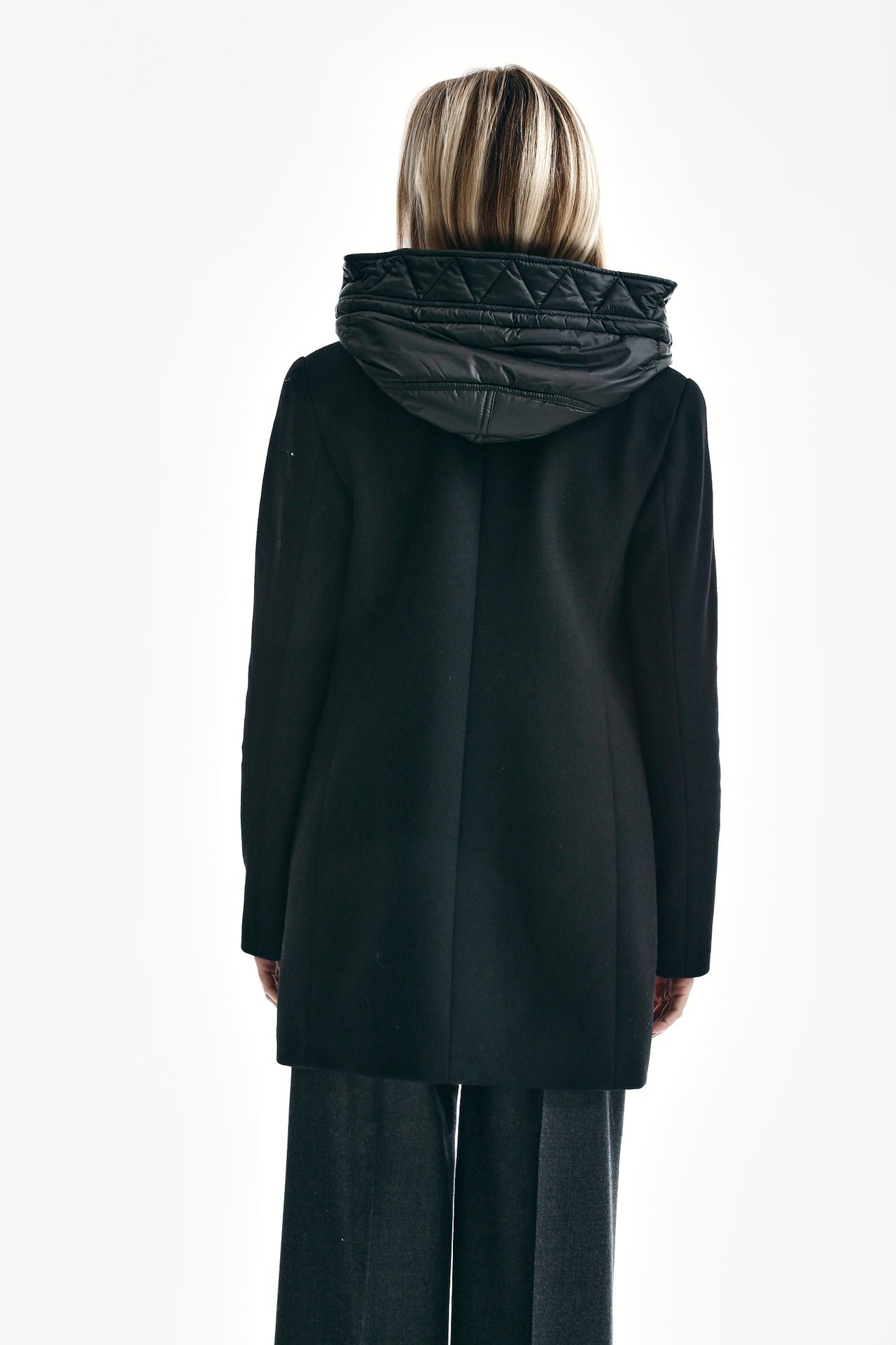 Cappotto TOGGLE in panno nero