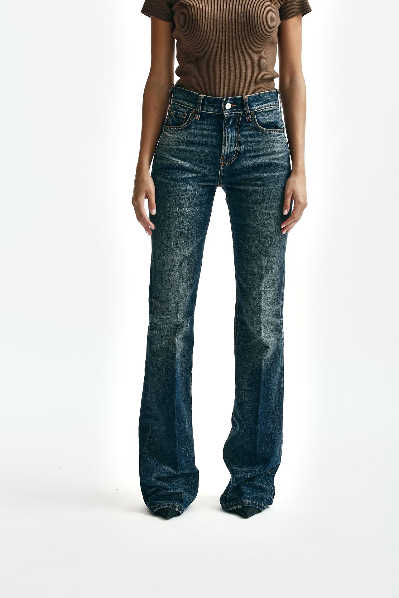 Jeans bootcut FLORA medio scuro