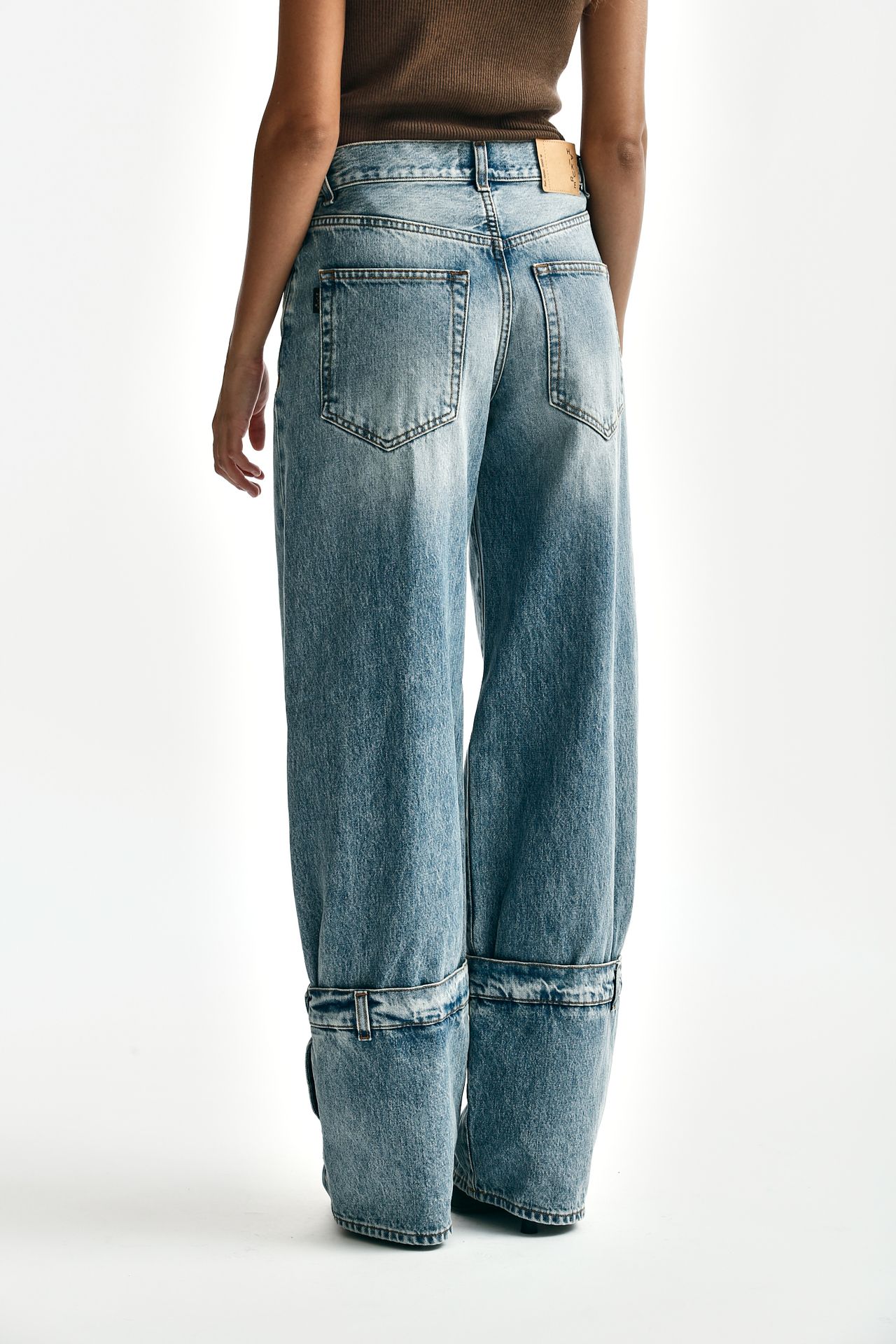 Jeans wide leg HURLEY chiaro