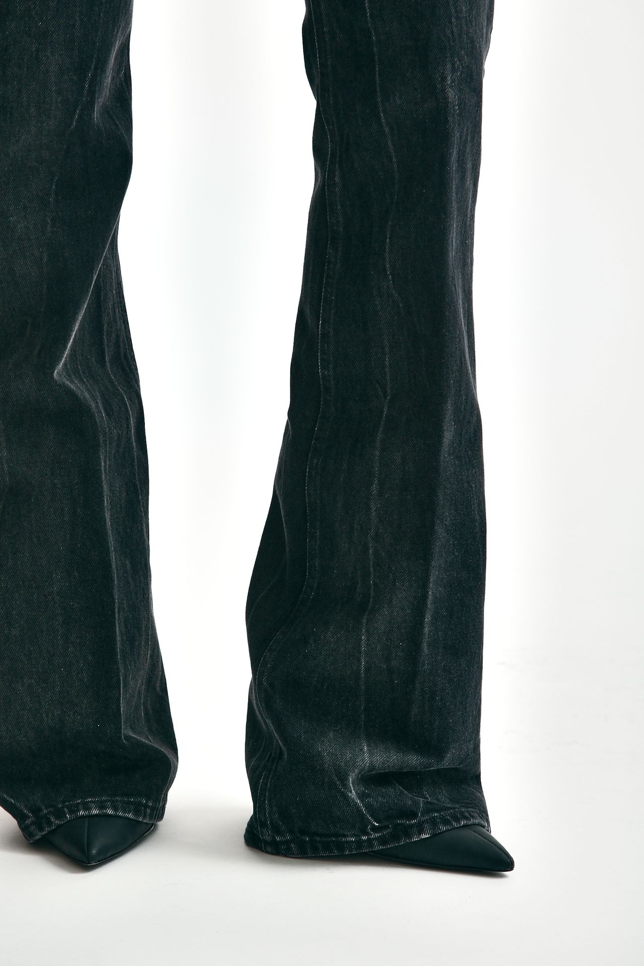 Jeans bootcut FLORA nero vintage