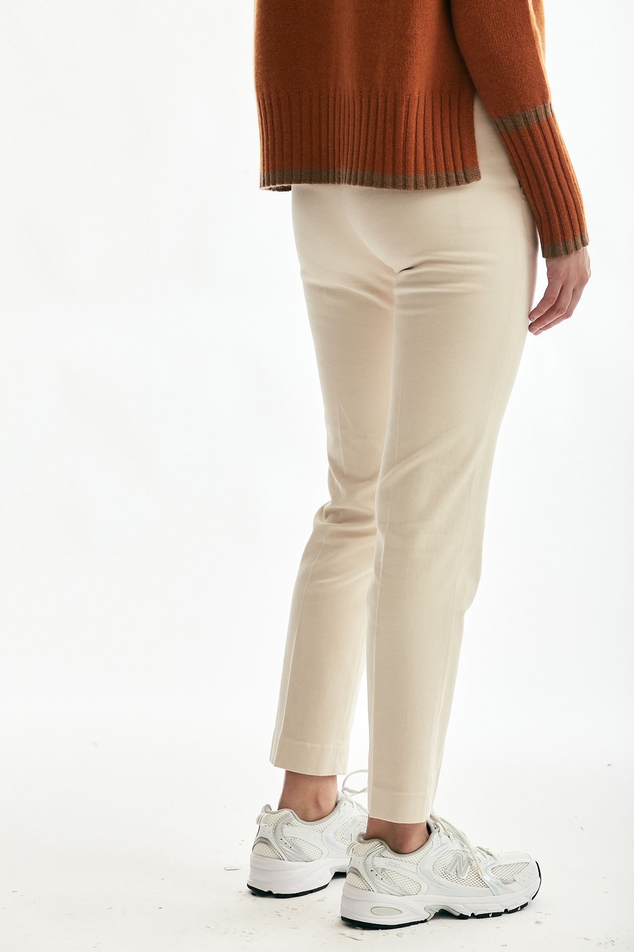 Pantalone slim LEYRE panna