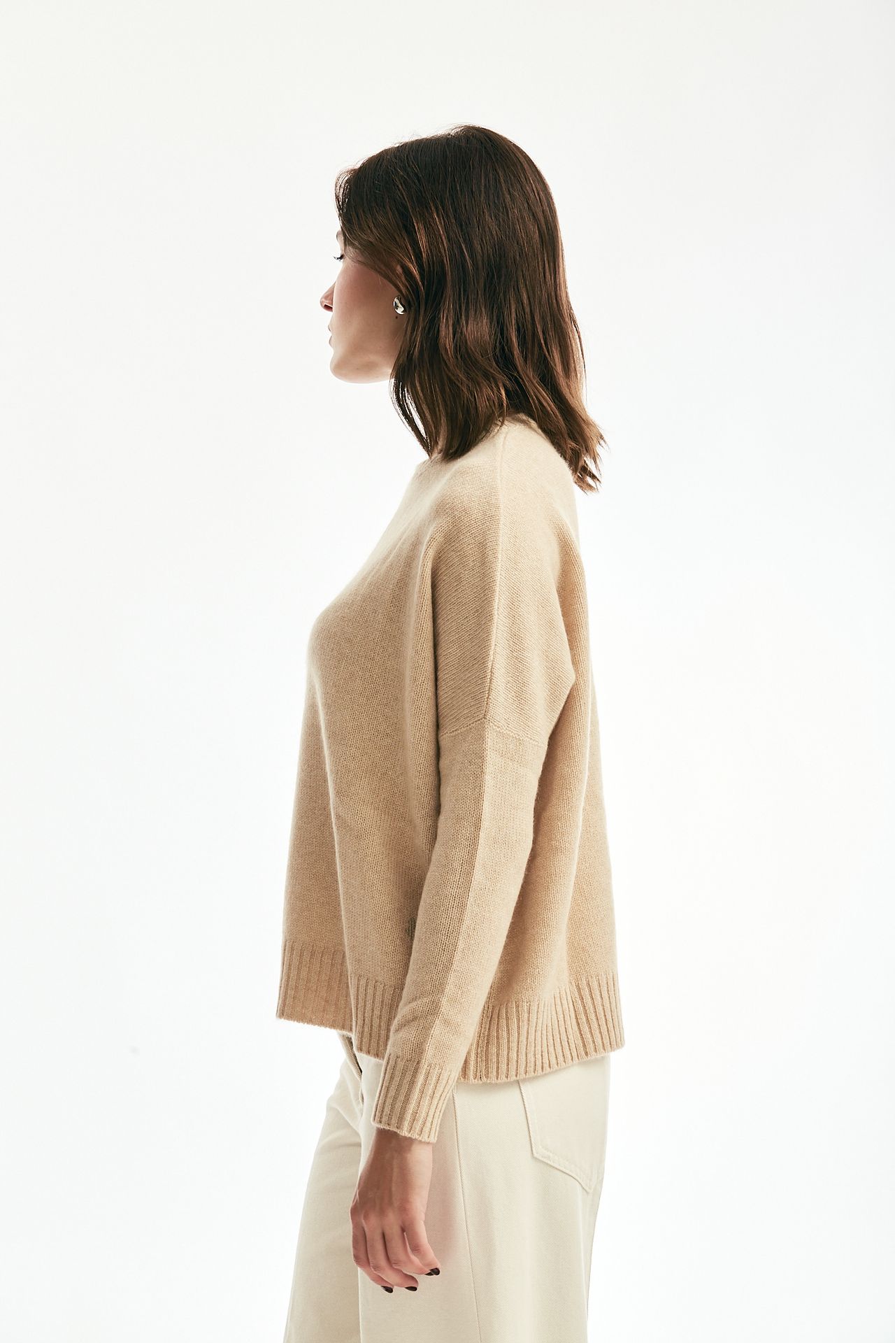 Maglia a scatolina AMELIE beige