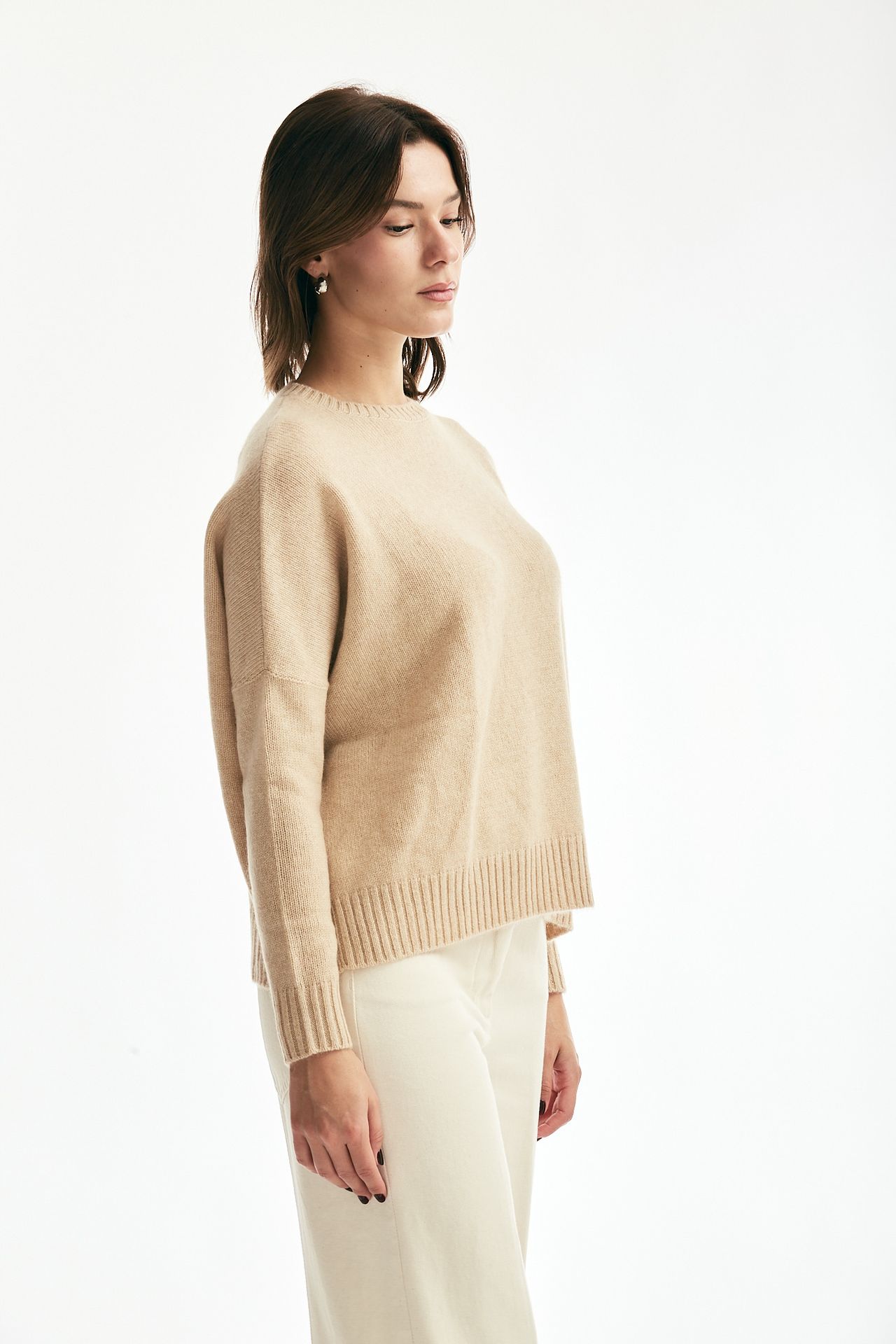 Maglia a scatolina AMELIE beige