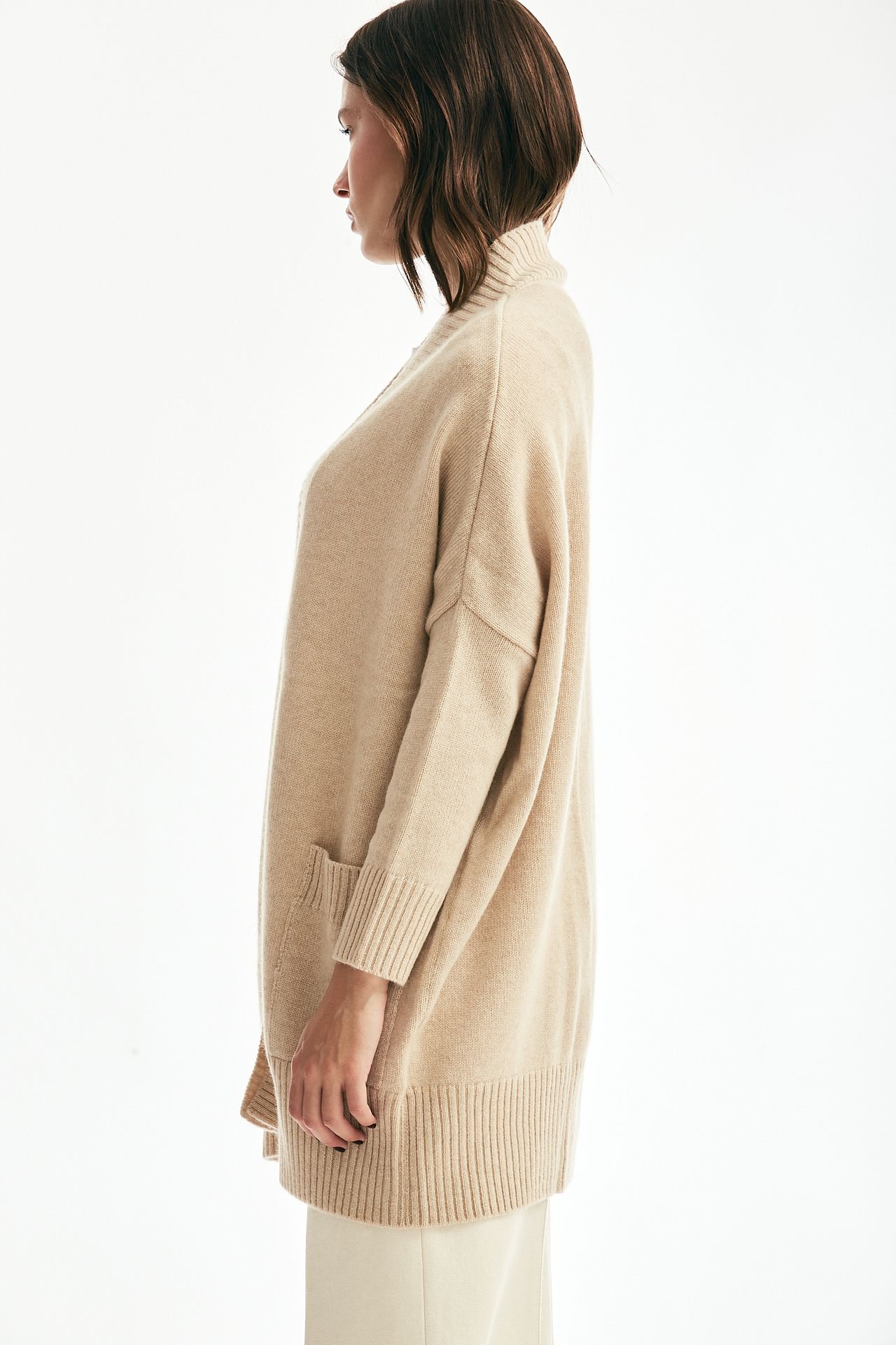 Cardigan aperto ANJA beige