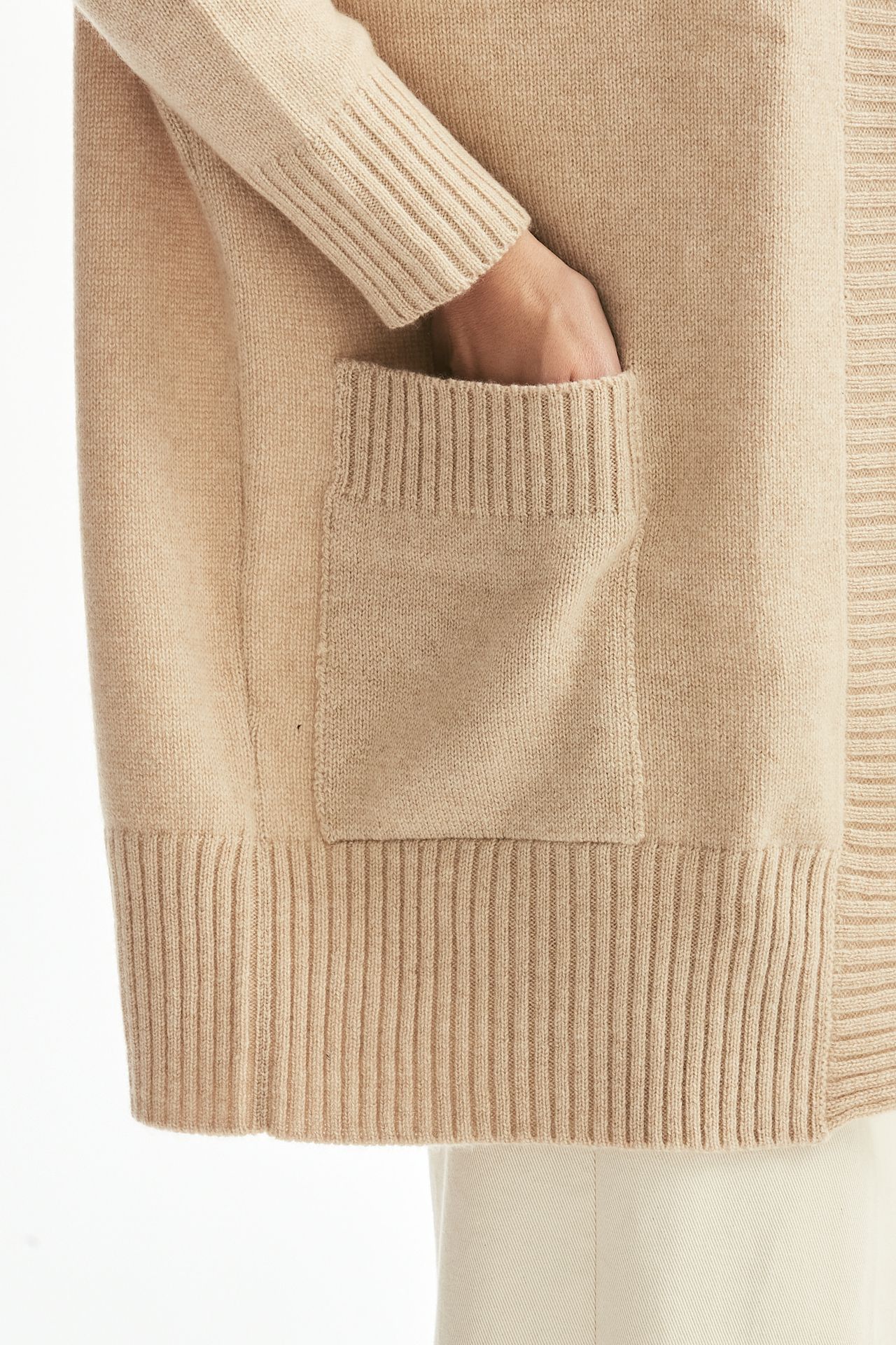 Cardigan aperto ANJA beige