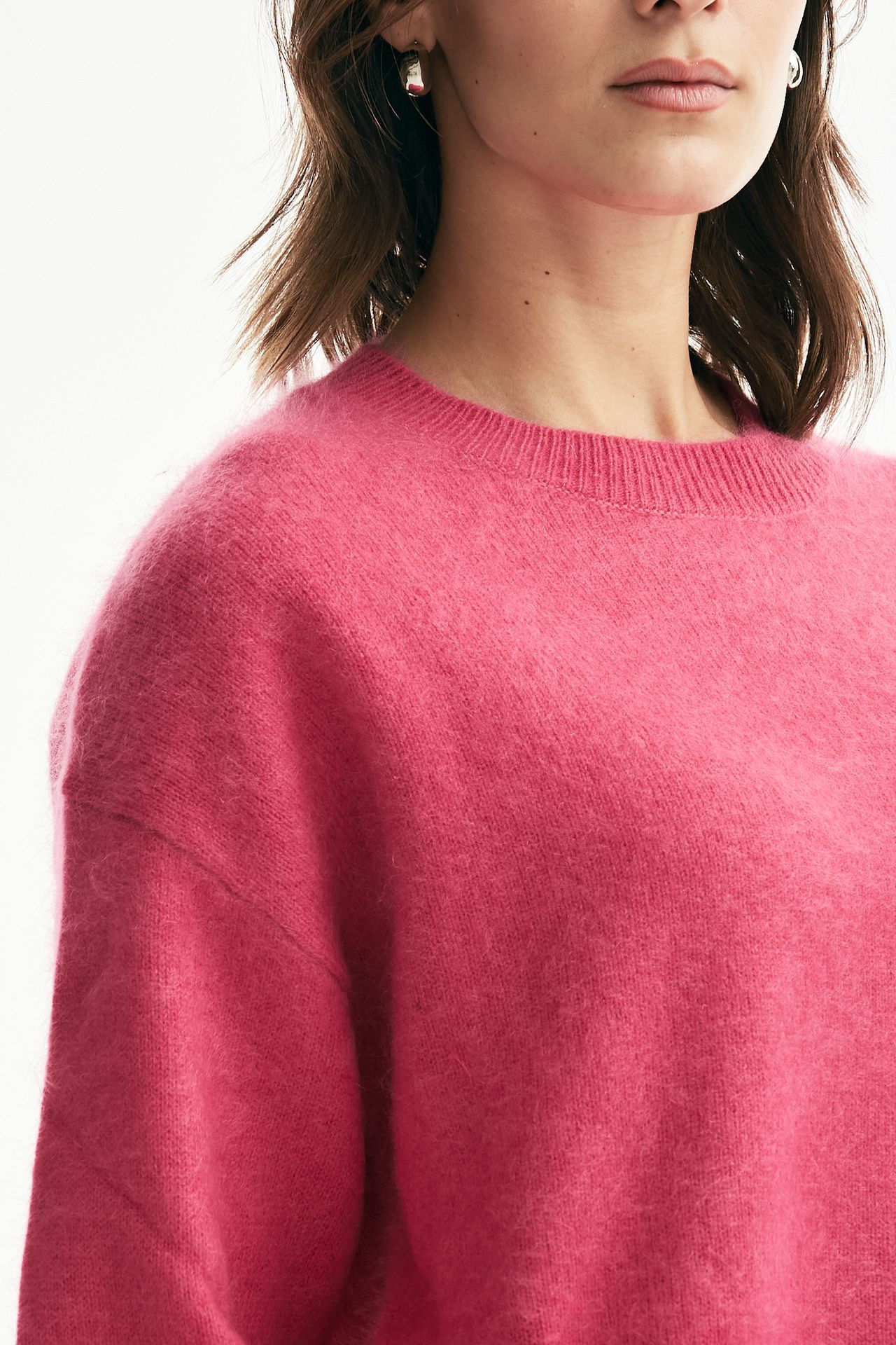 Maglia over LOTTI in cachemire fucsia