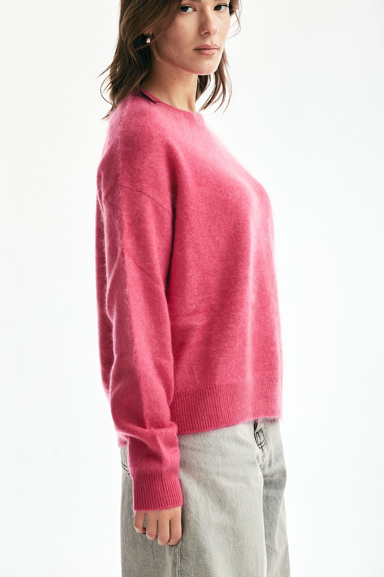 Maglia over LOTTI in cachemire fucsia