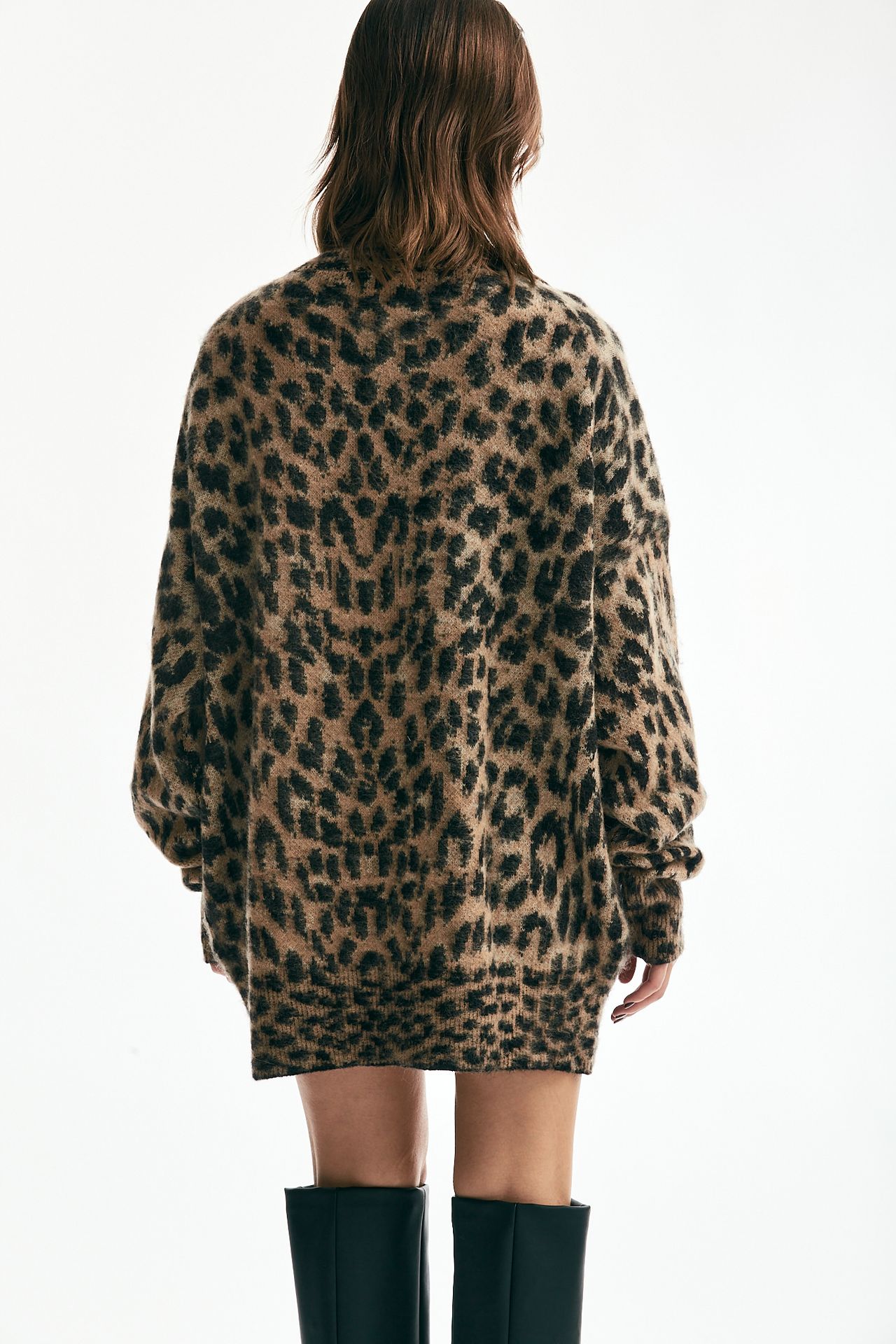 Maglia abito over animalier