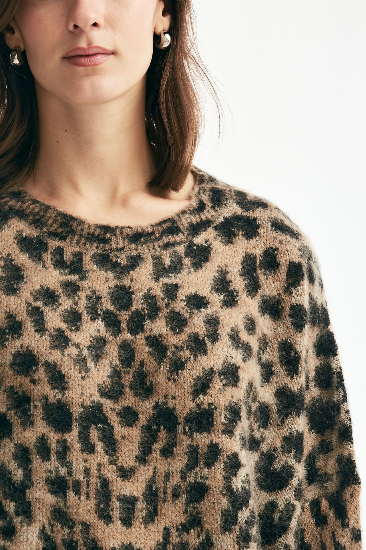 Maglia abito over animalier