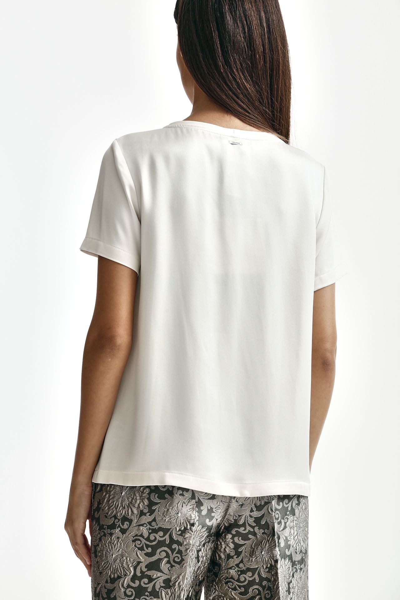 T-shirt in raso REBECCA bianco