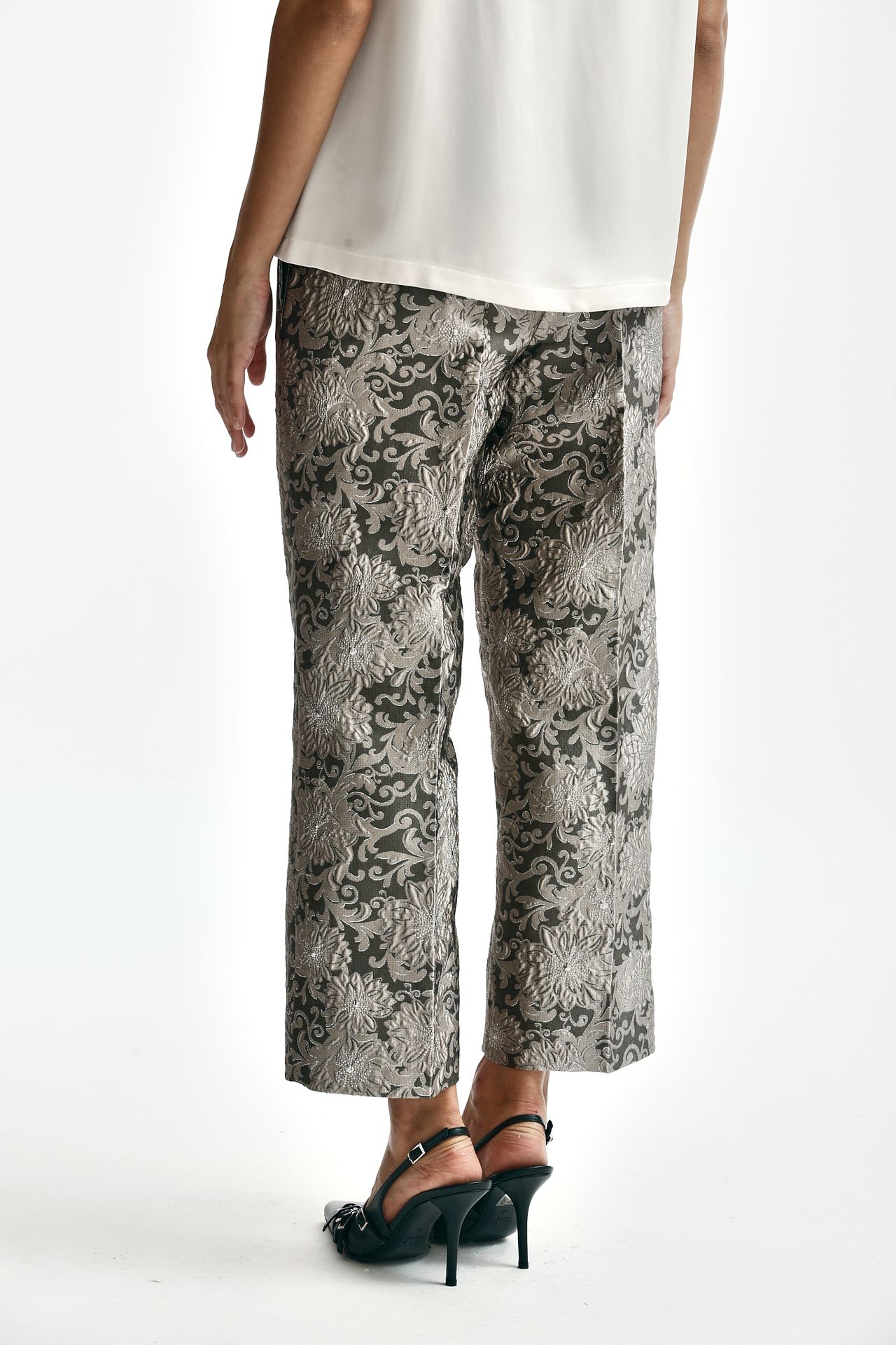 Pantalone in seta ELIO jaquard