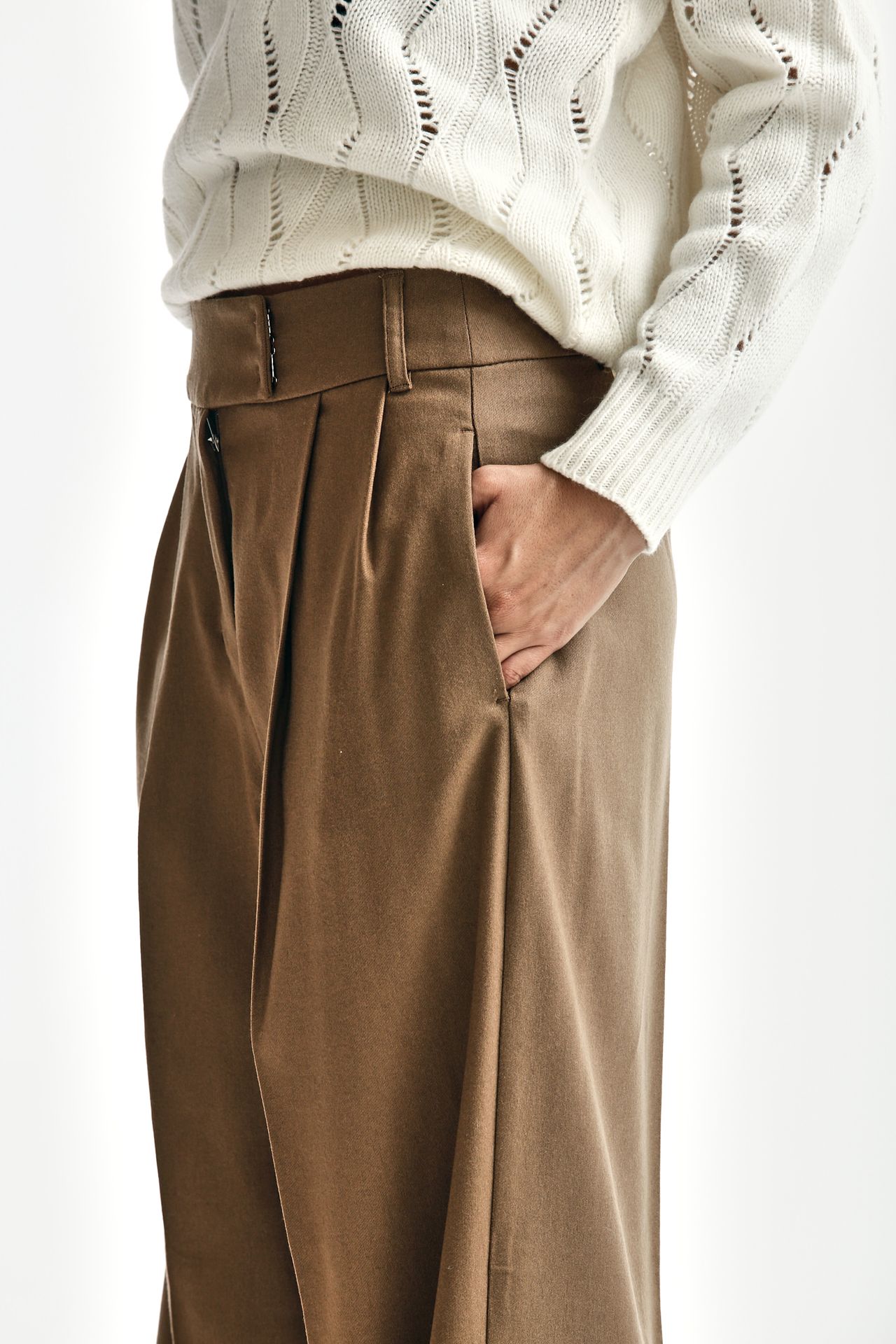 Pantalone in lana CARMEN cammello