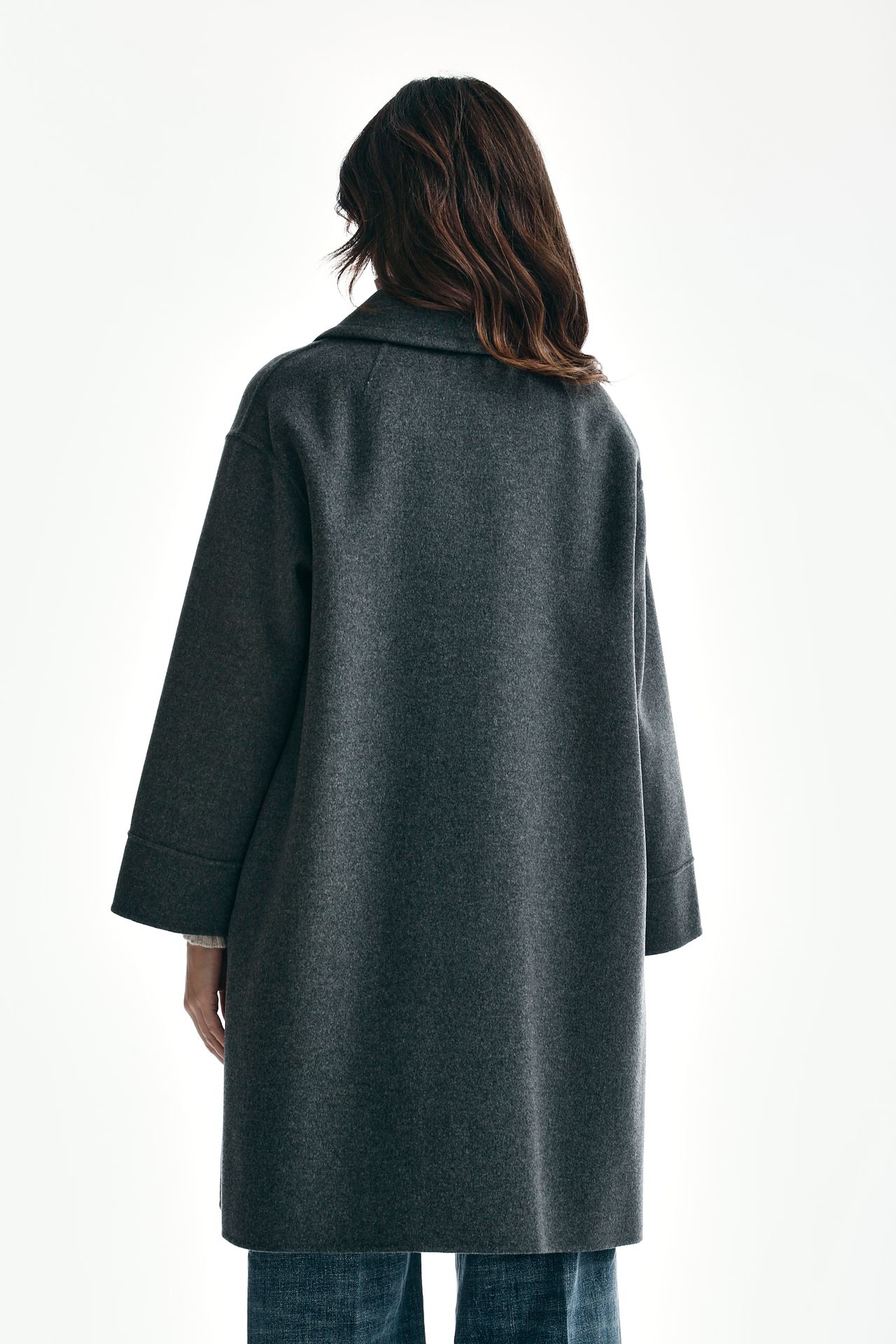 Cappotto monopetto KETCH in lana antracite