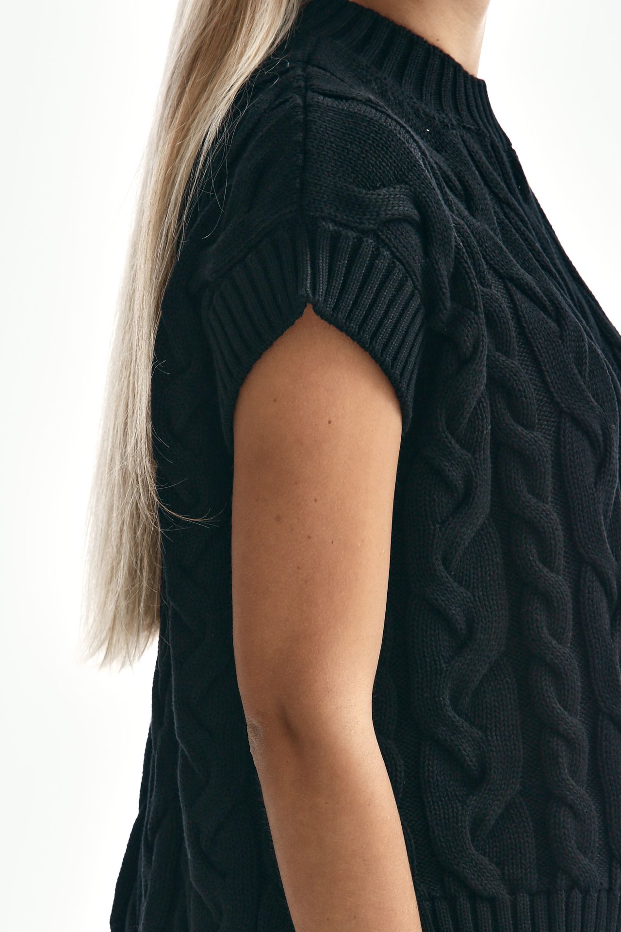 Gilet maglia ERIC in cotone nero