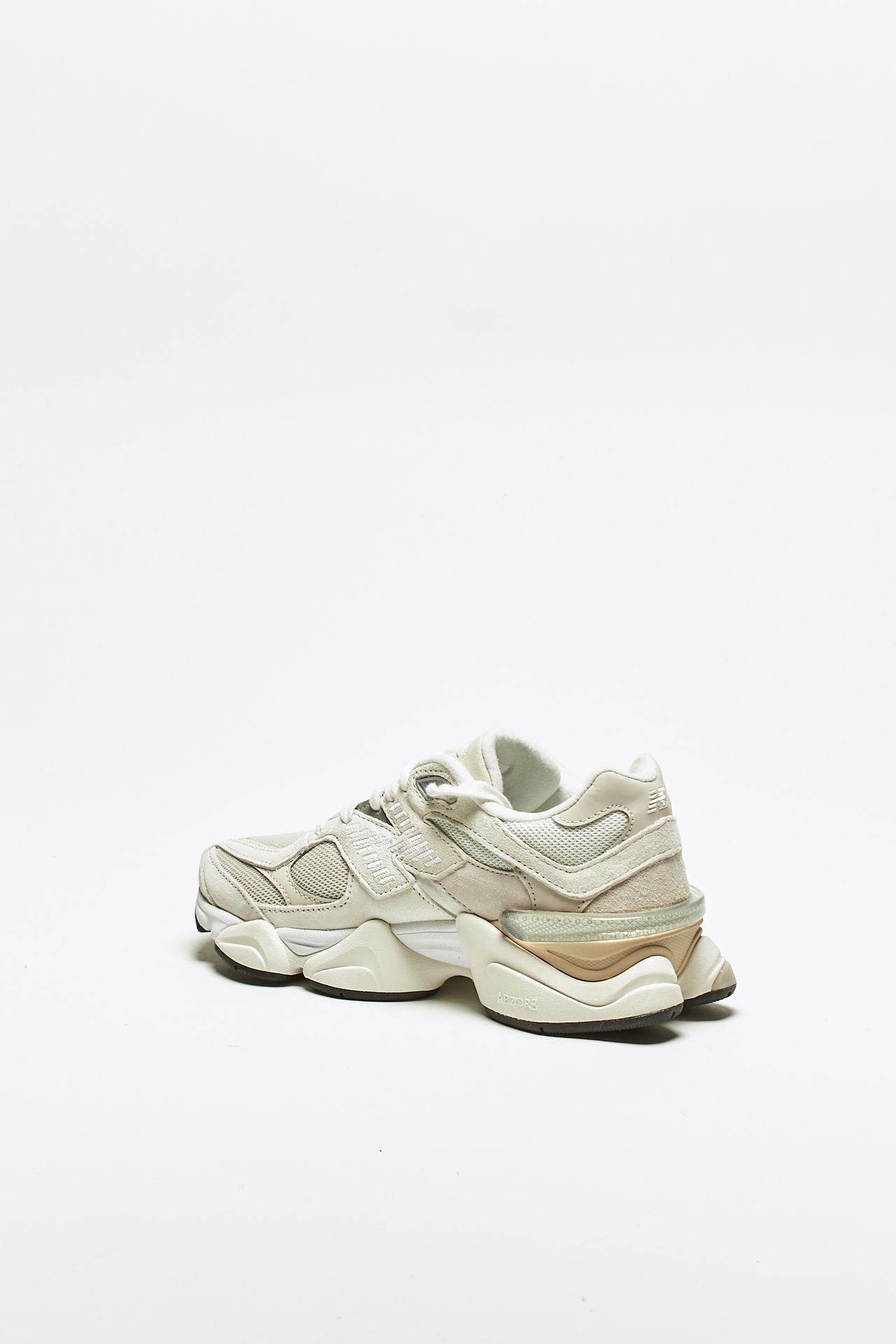 Sneakers U9060 in suede e mesh panna