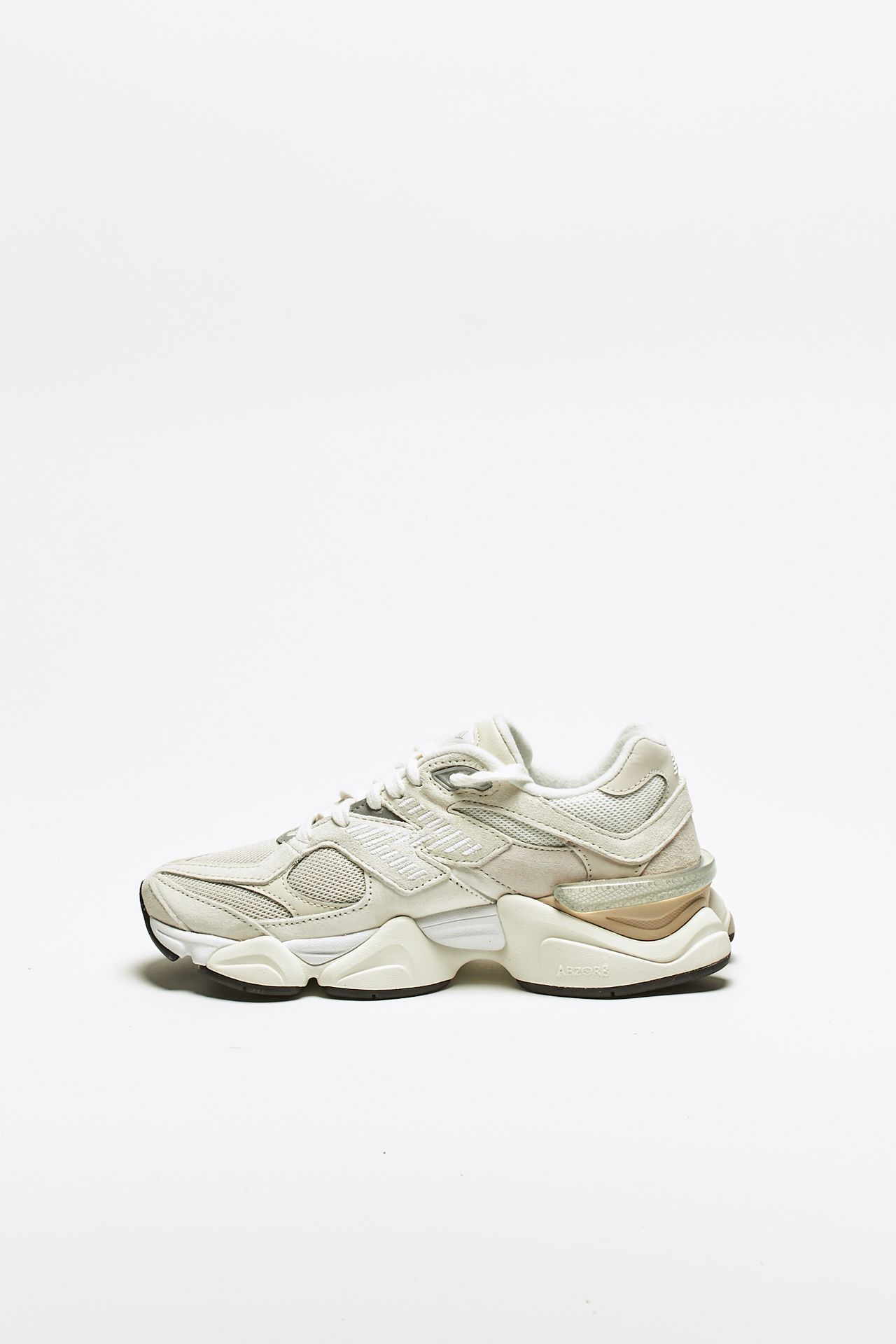 Sneakers U9060 in suede e mesh panna