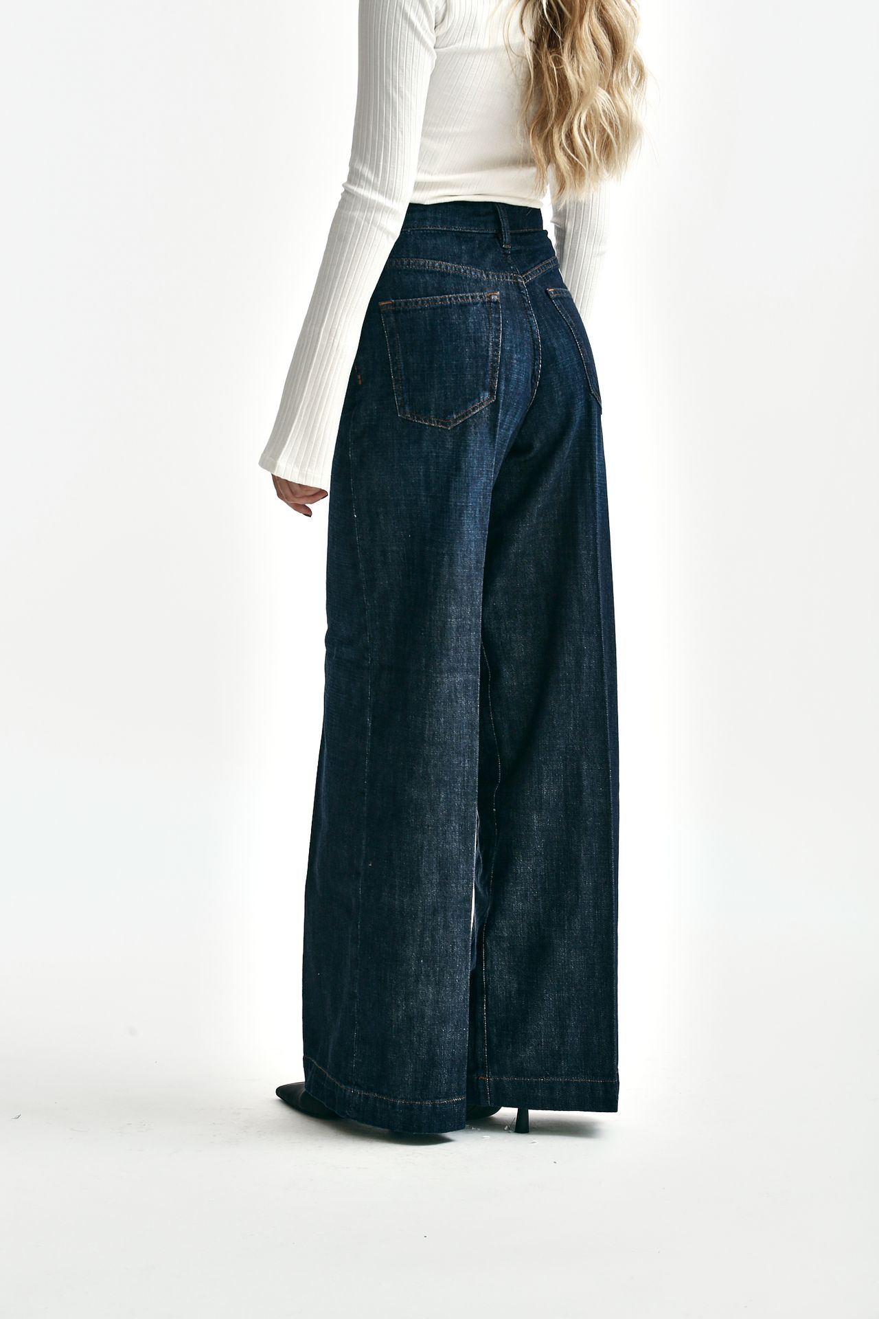 Jeans palazzo LUPE blu scuro