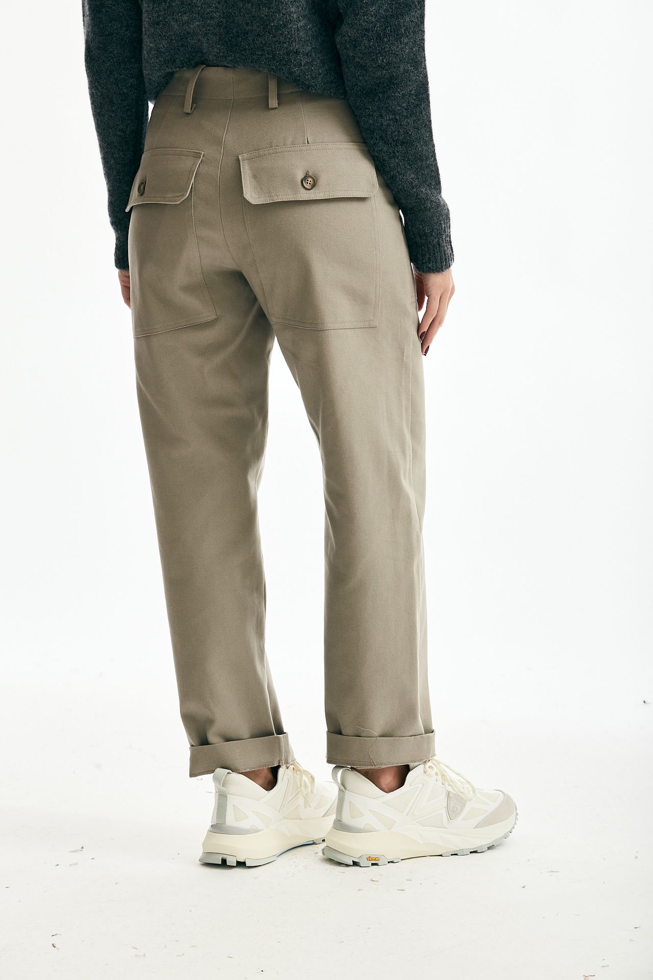 Pantalone in cotone beige