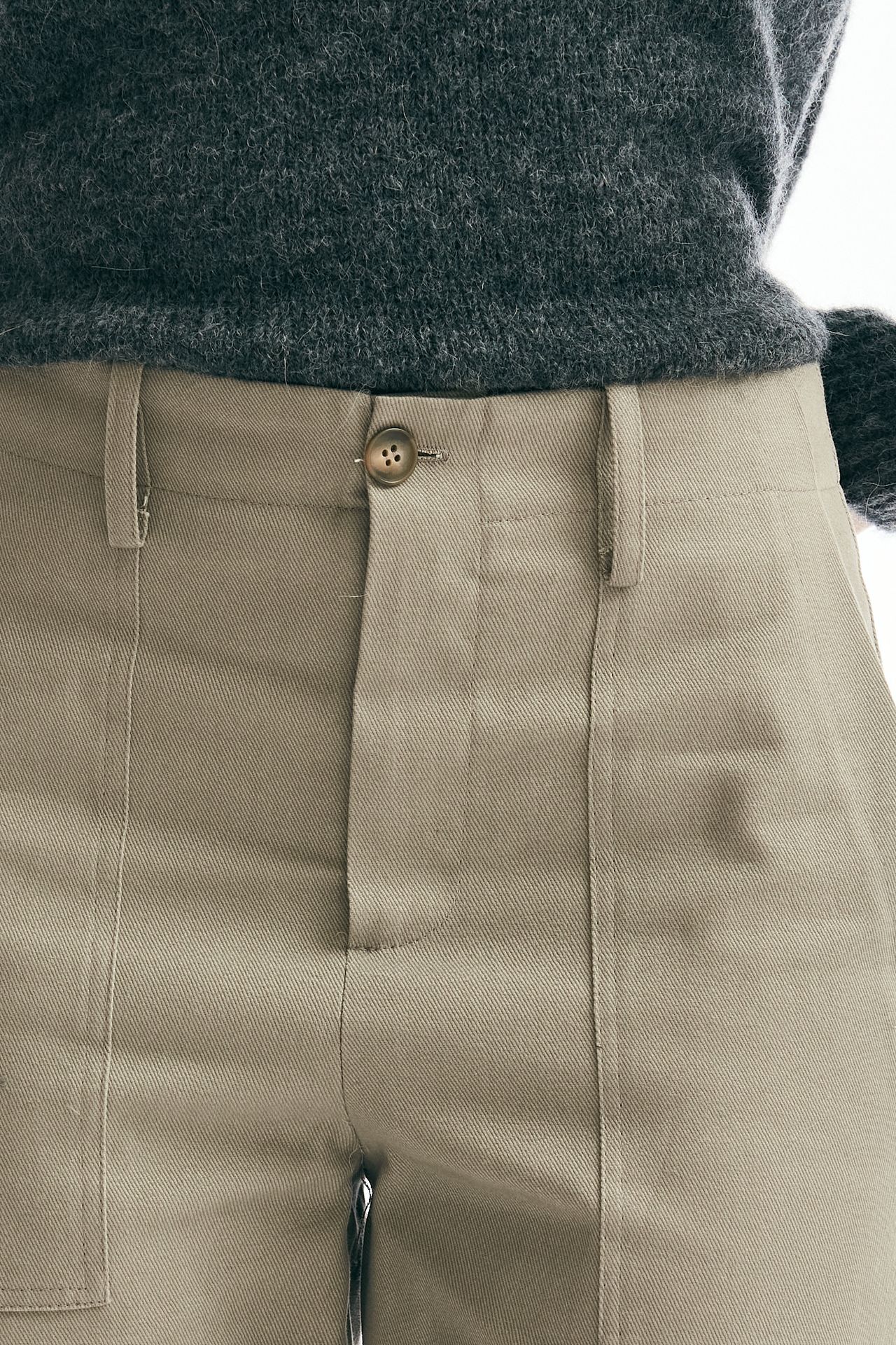 Pantalone in cotone beige