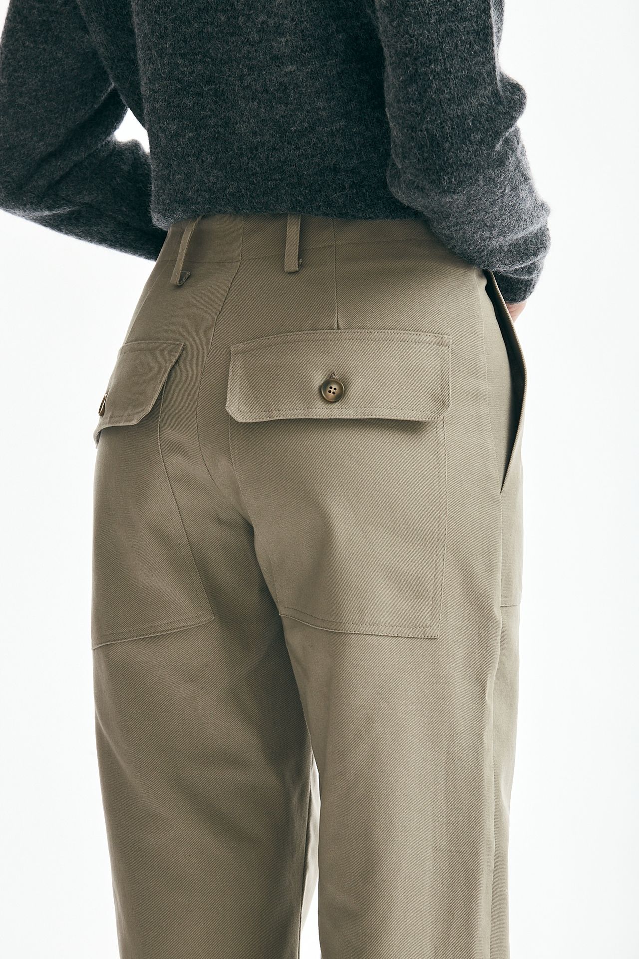 Pantalone in cotone beige