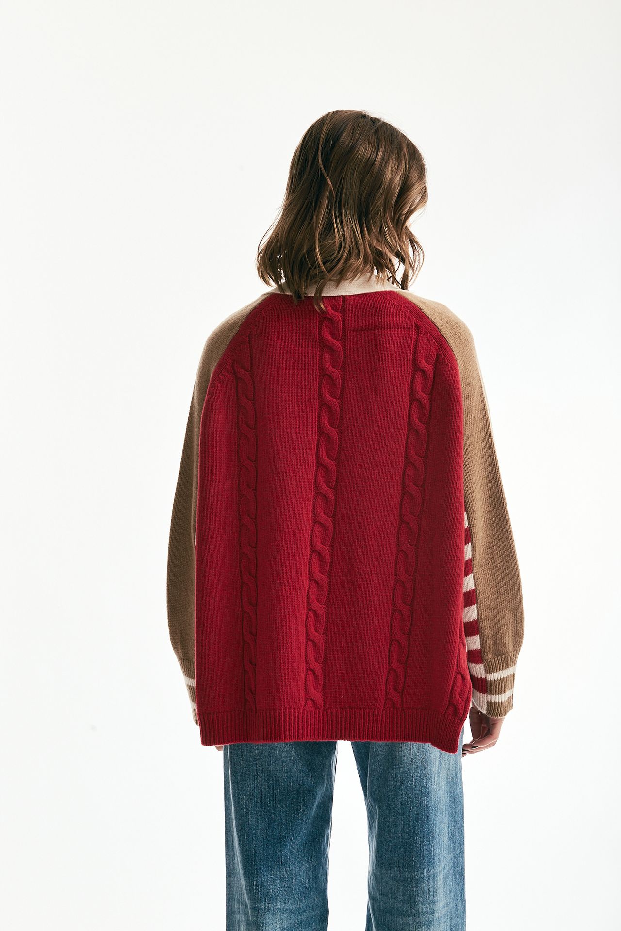 Cardigan over patchwork fantasia